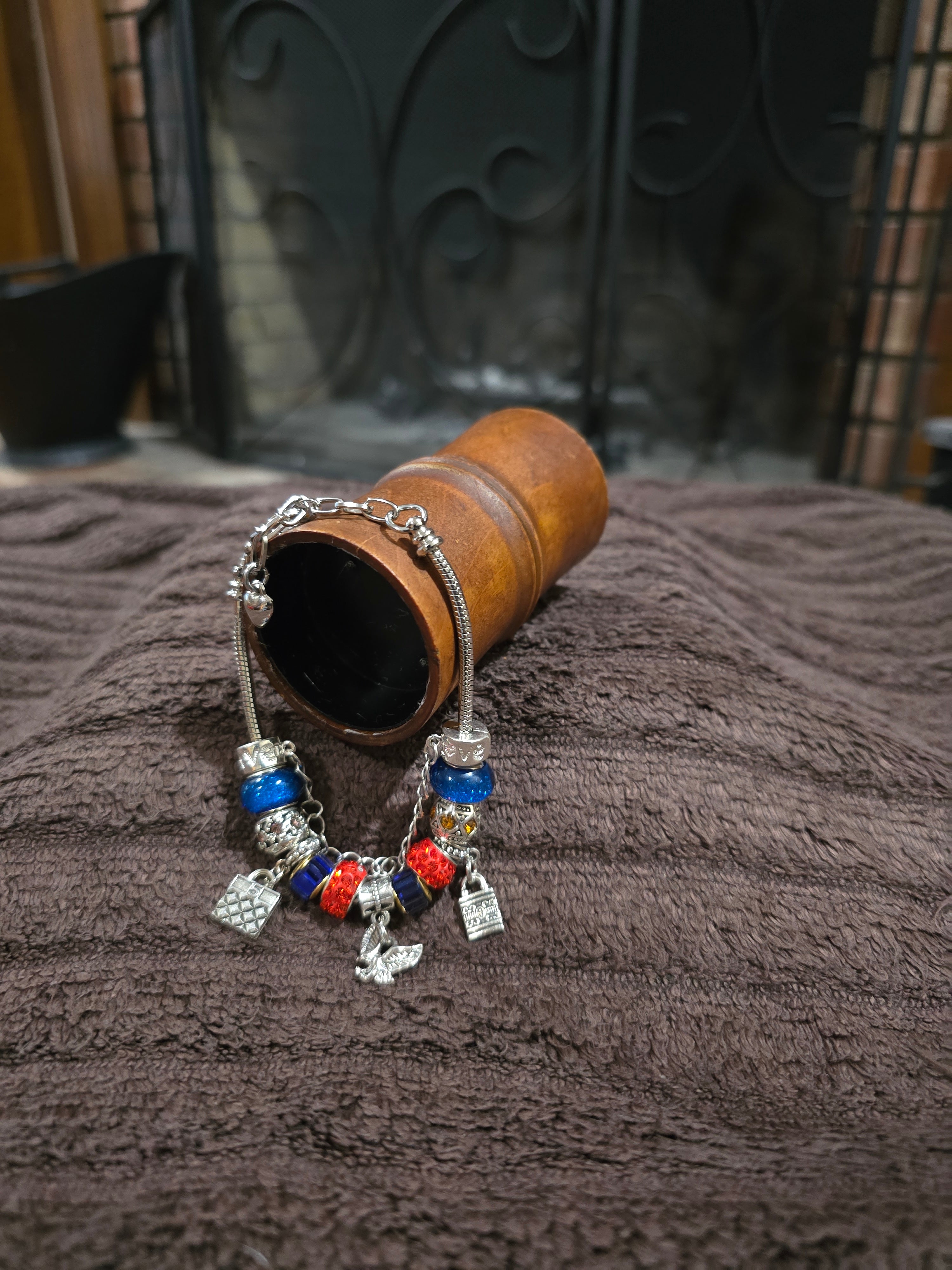 #10 Beaded "Eagle Spirit" Snake Chain Bracelet