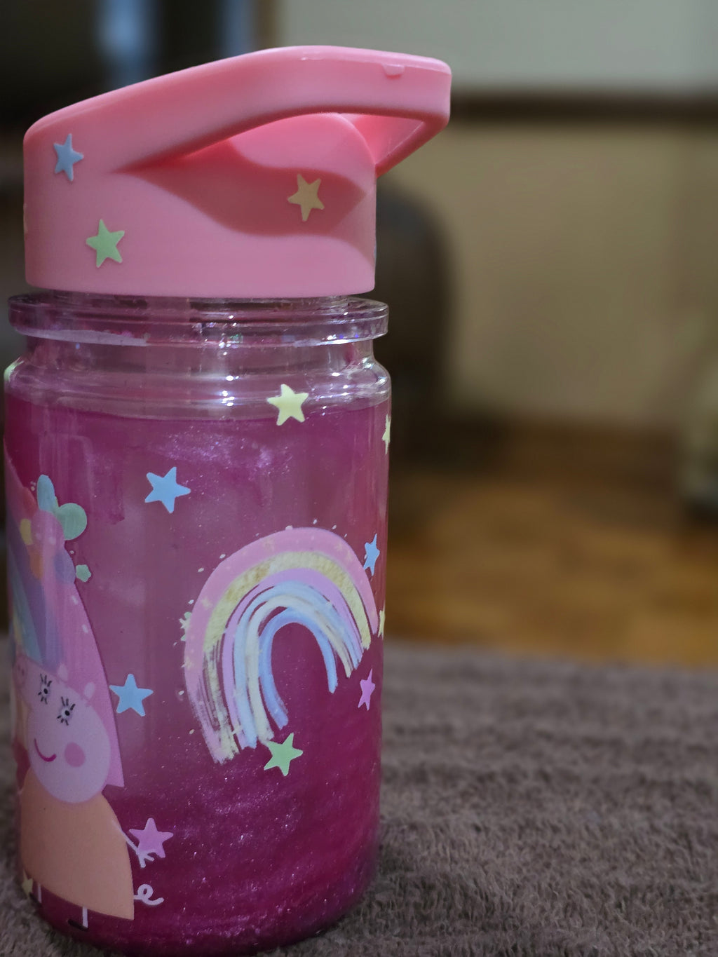 10oz Acrylic "Fairy Pig" Snow Globe Sippy Tumbler