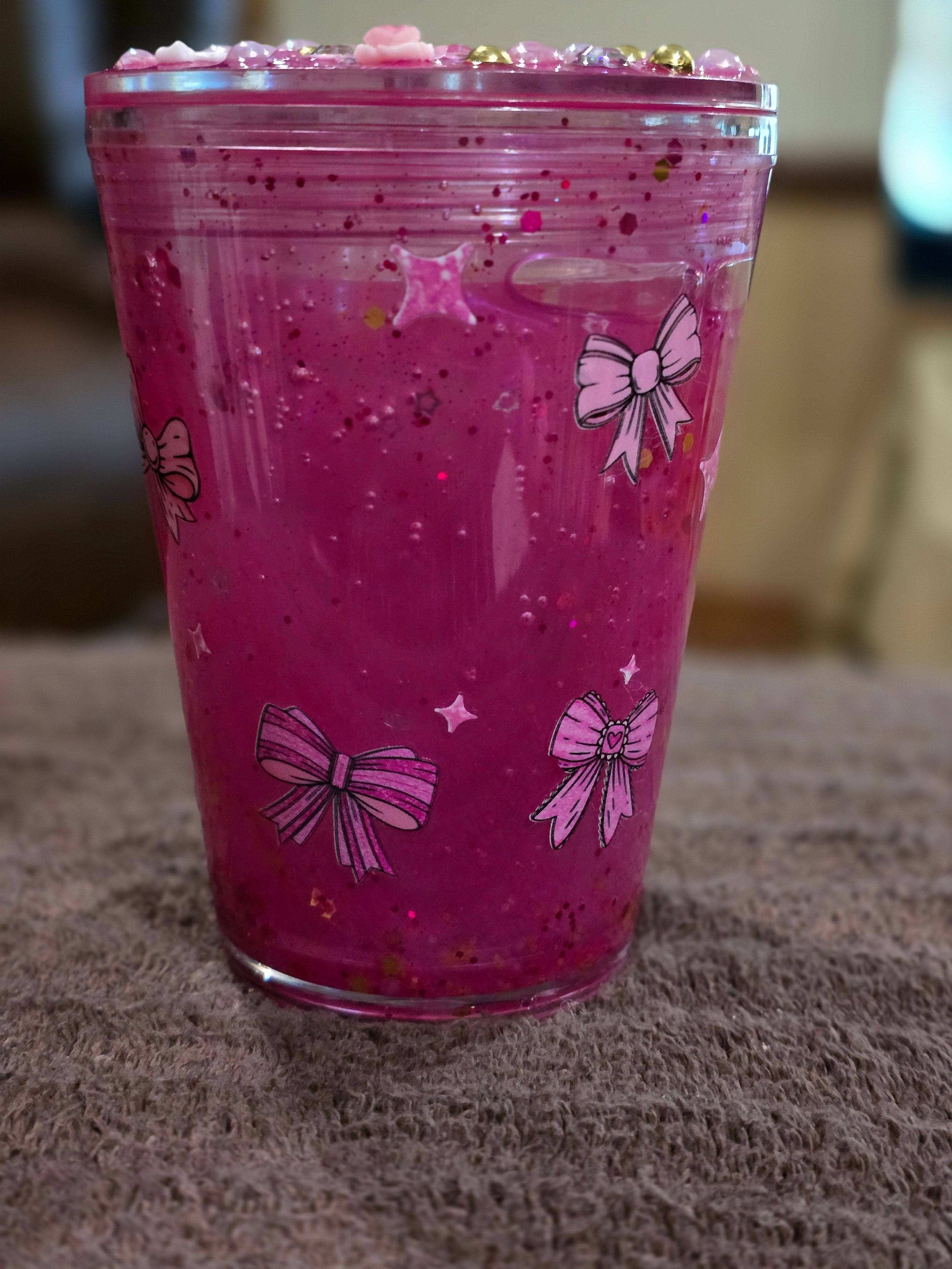 12oz Acrylic "Mama" Snow Globe Tumbler