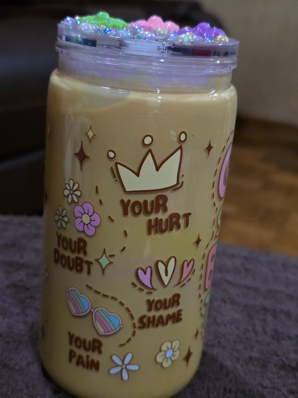 16oz Acrylic God is Much Bigger Than Milky Tumbler