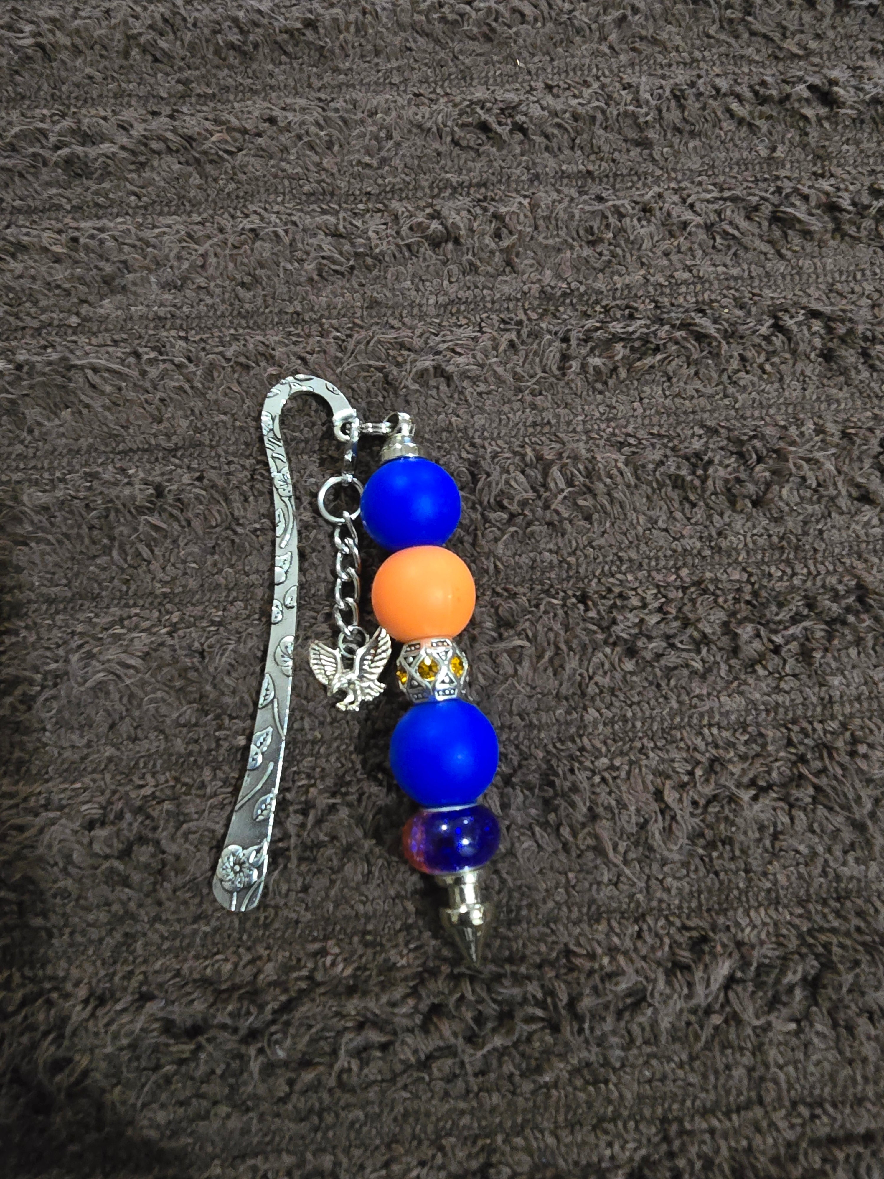 #07 Beaded "Navy Eagle" Bookmark