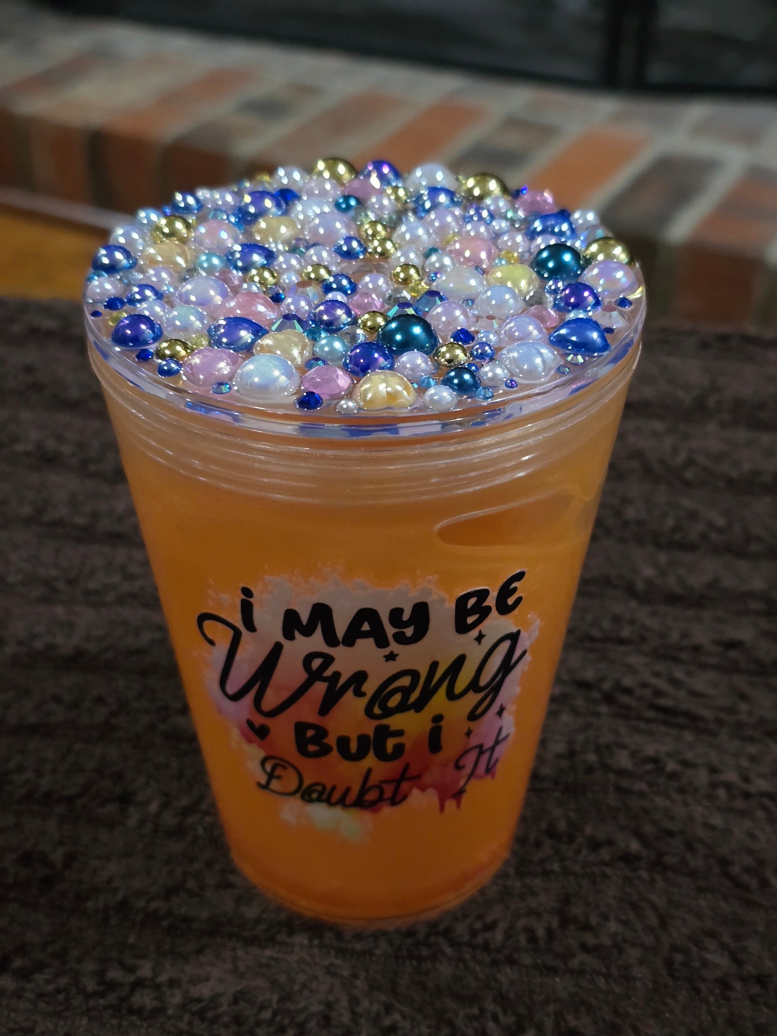 12oz Acrylic "Sunflower & Bee" Snow Globe Tumbler