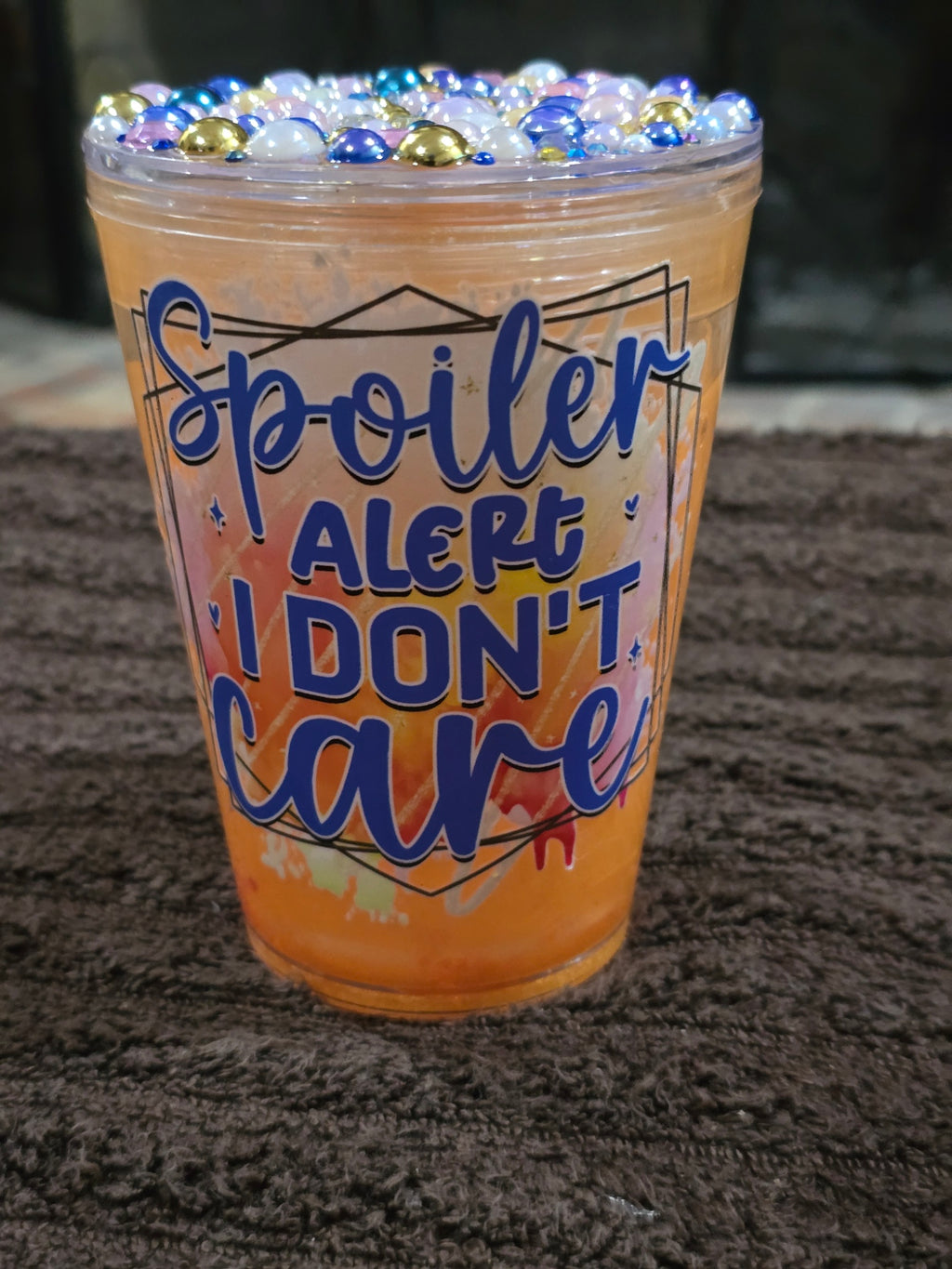 12oz Acrylic "Sunflower & Bee" Snow Globe Tumbler