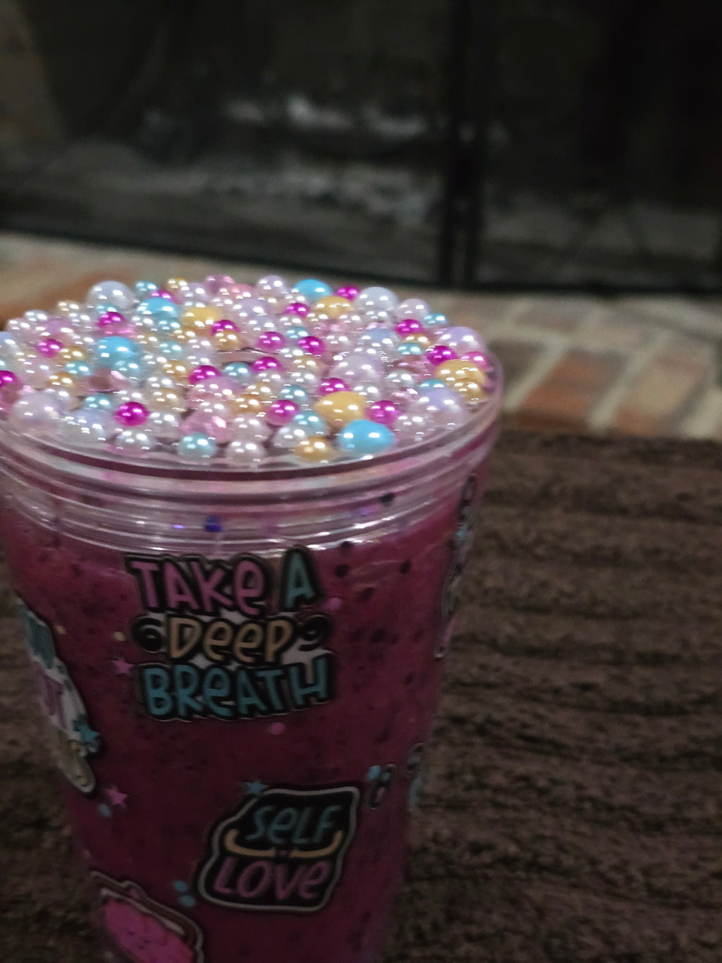 12oz Acrylic "Mental Health" Snow Globe Tumbler