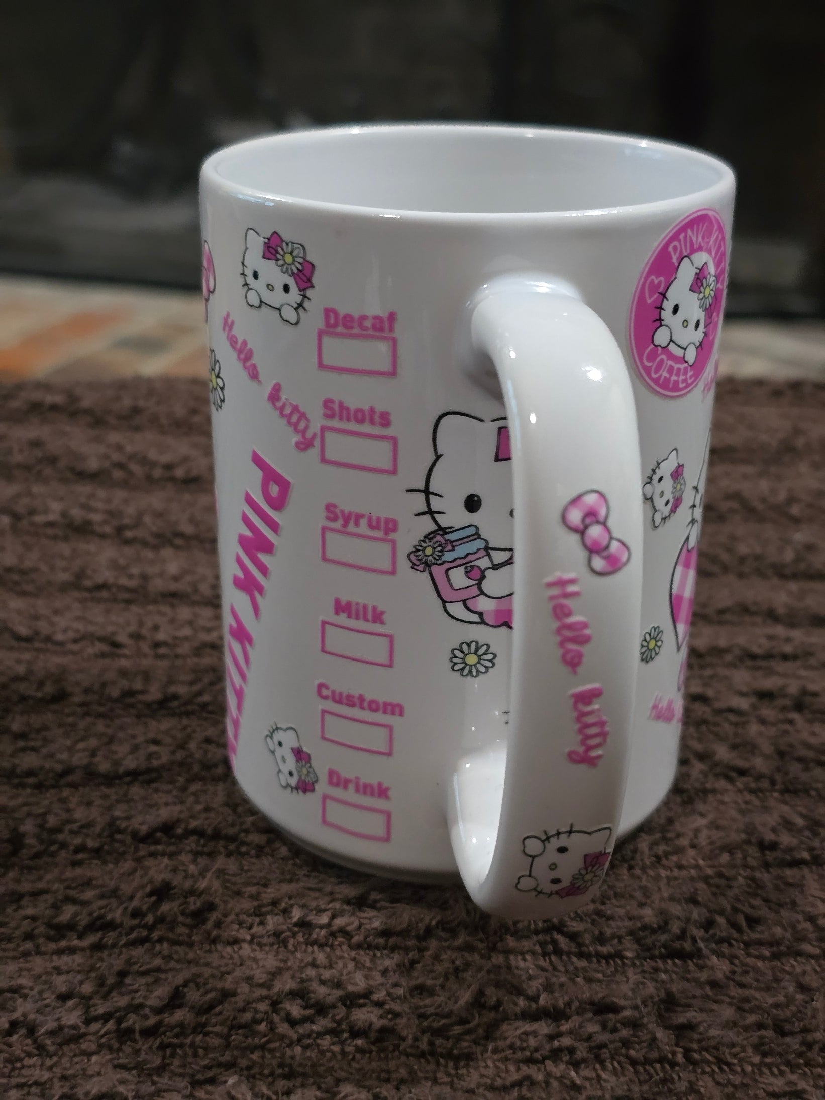 15oz "Pink Kitty Coffee" Ceramic Mug