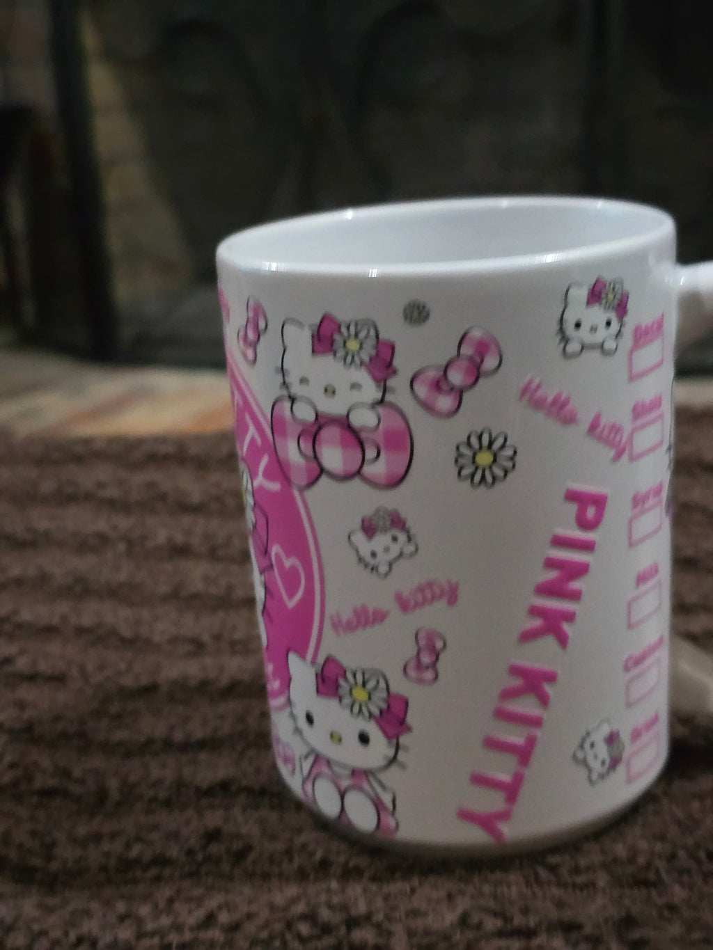 15oz "Pink Kitty Coffee" Ceramic Mug