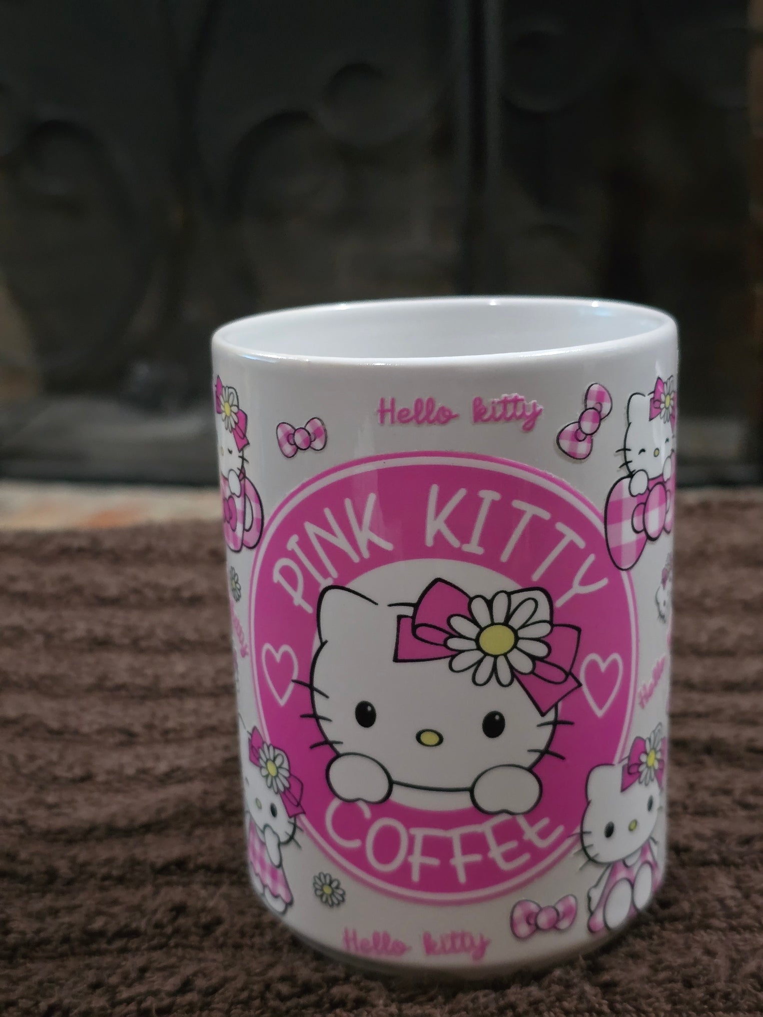 15oz "Pink Kitty Coffee" Ceramic Mug