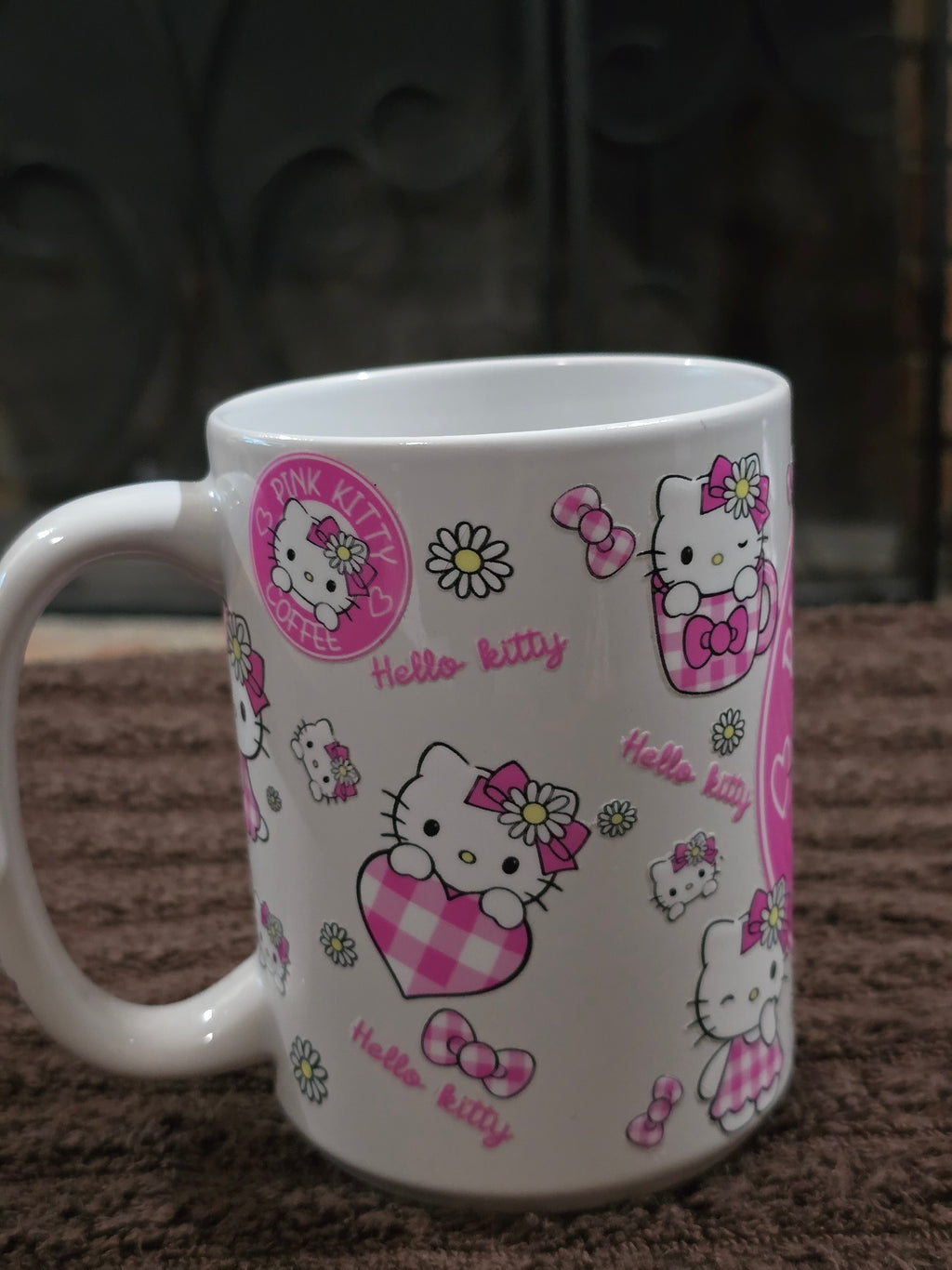 15oz "Pink Kitty Coffee" Ceramic Mug