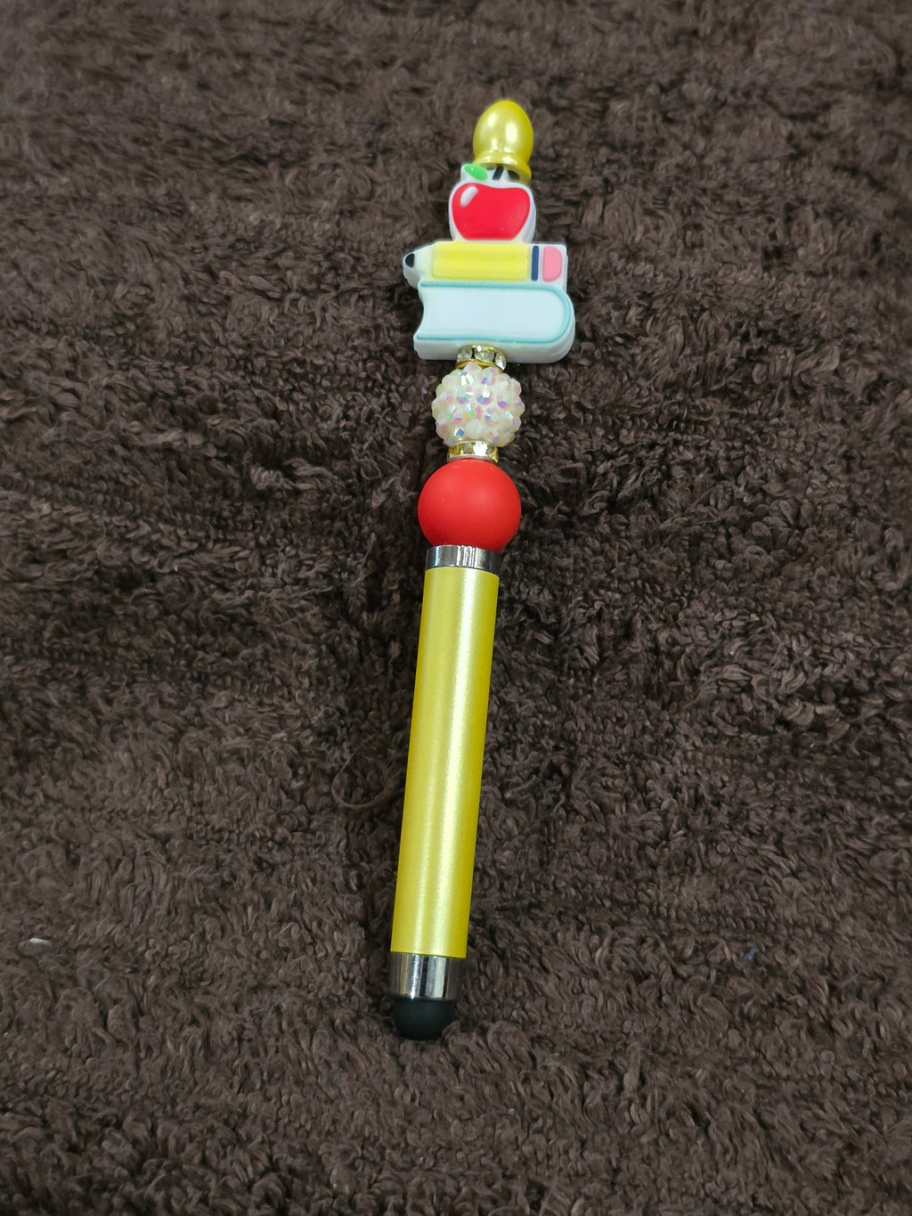 #32 Beaded "Apple & Books" Stylus/Ink Pen