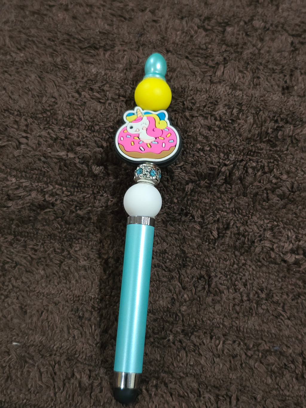 #36 Beaded "Unicorn Donut" Stylus/Ink Pen