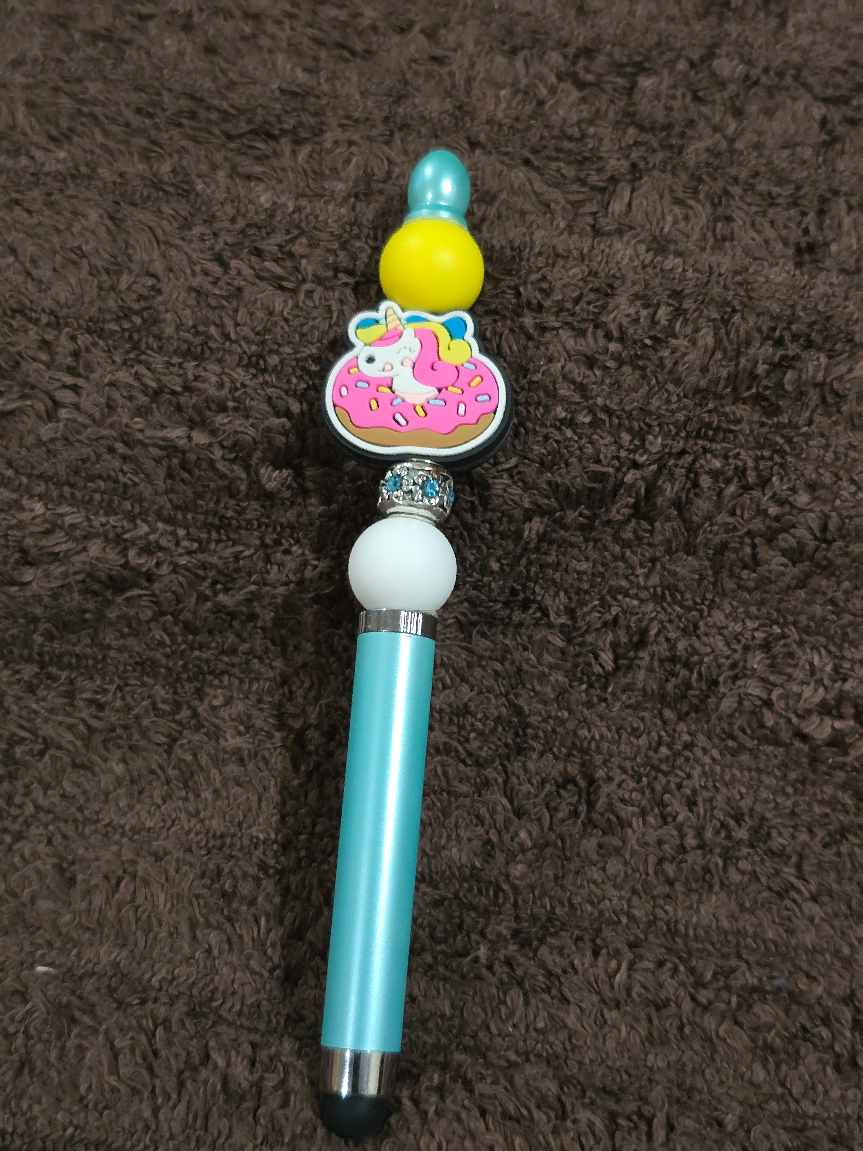 #36 Beaded "Unicorn Donut" Stylus/Ink Pen