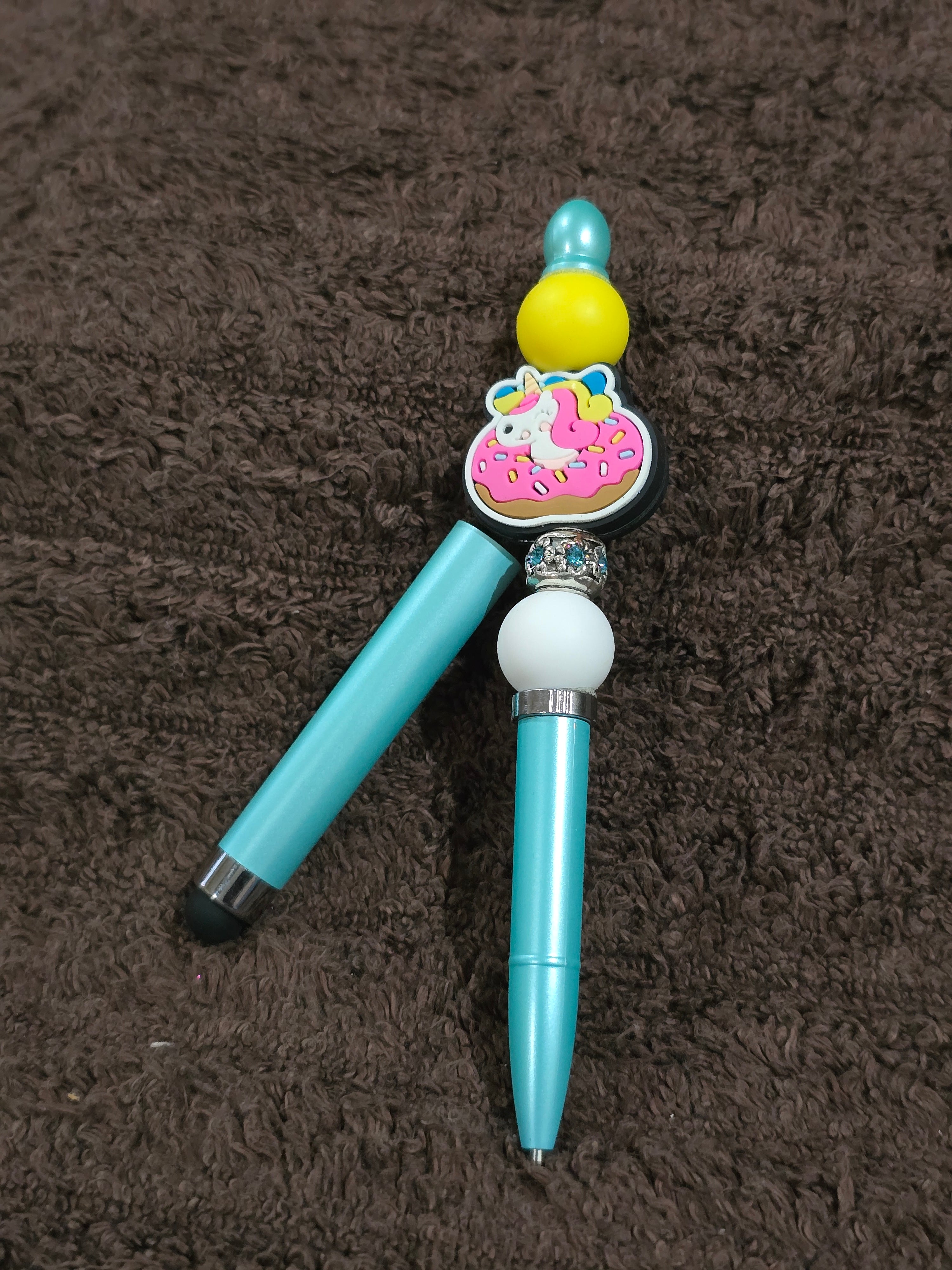 #36 Beaded "Unicorn Donut" Stylus/Ink Pen