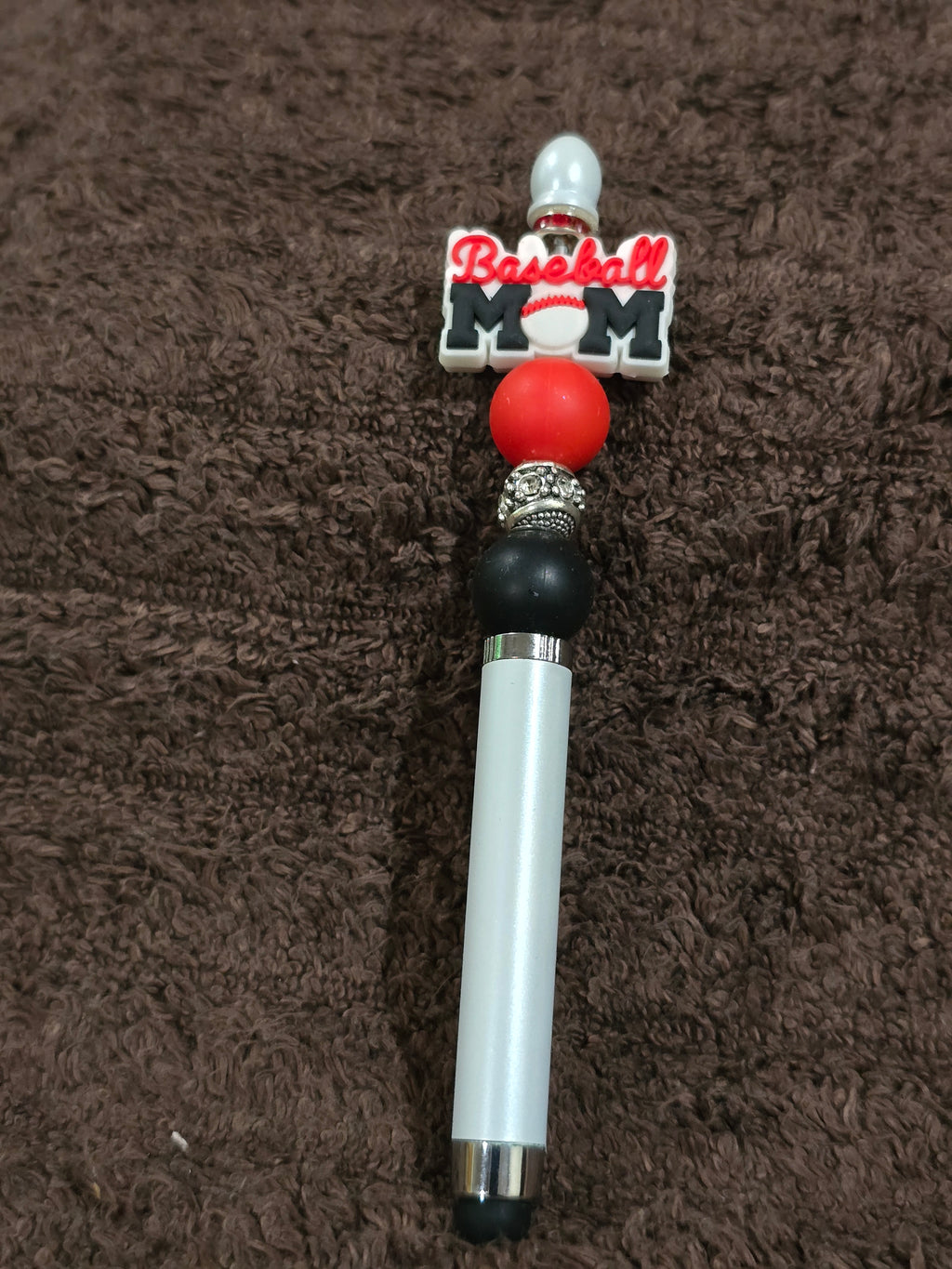 #38 Beaded "Baseball Mom" Stylus/Ink Pen
