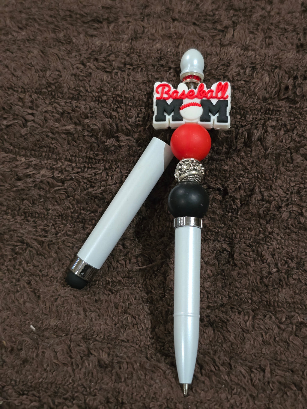 #38 Beaded "Baseball Mom" Stylus/Ink Pen