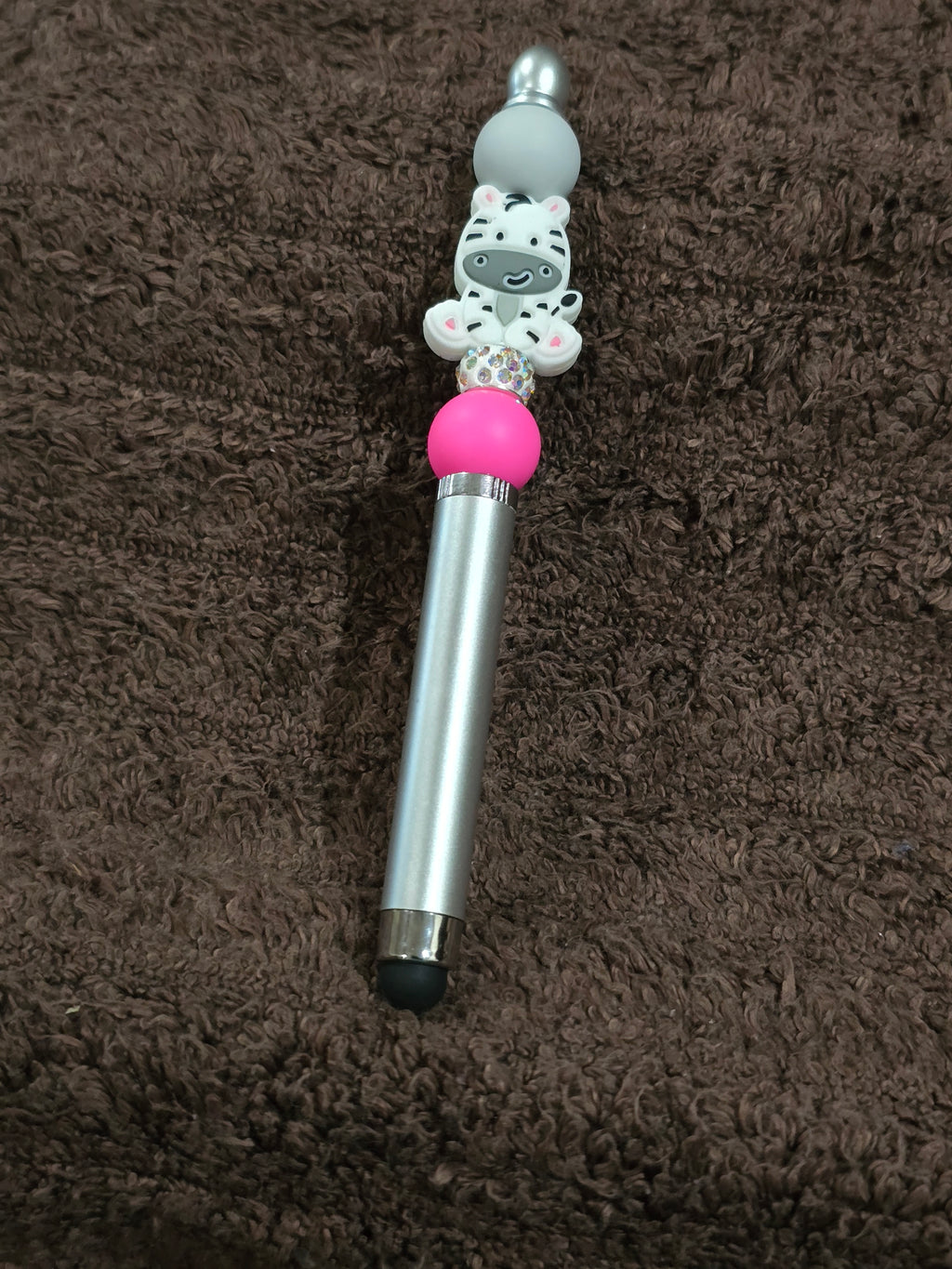 #41 Beaded "Baby Zebra Stylus/Ink Pen