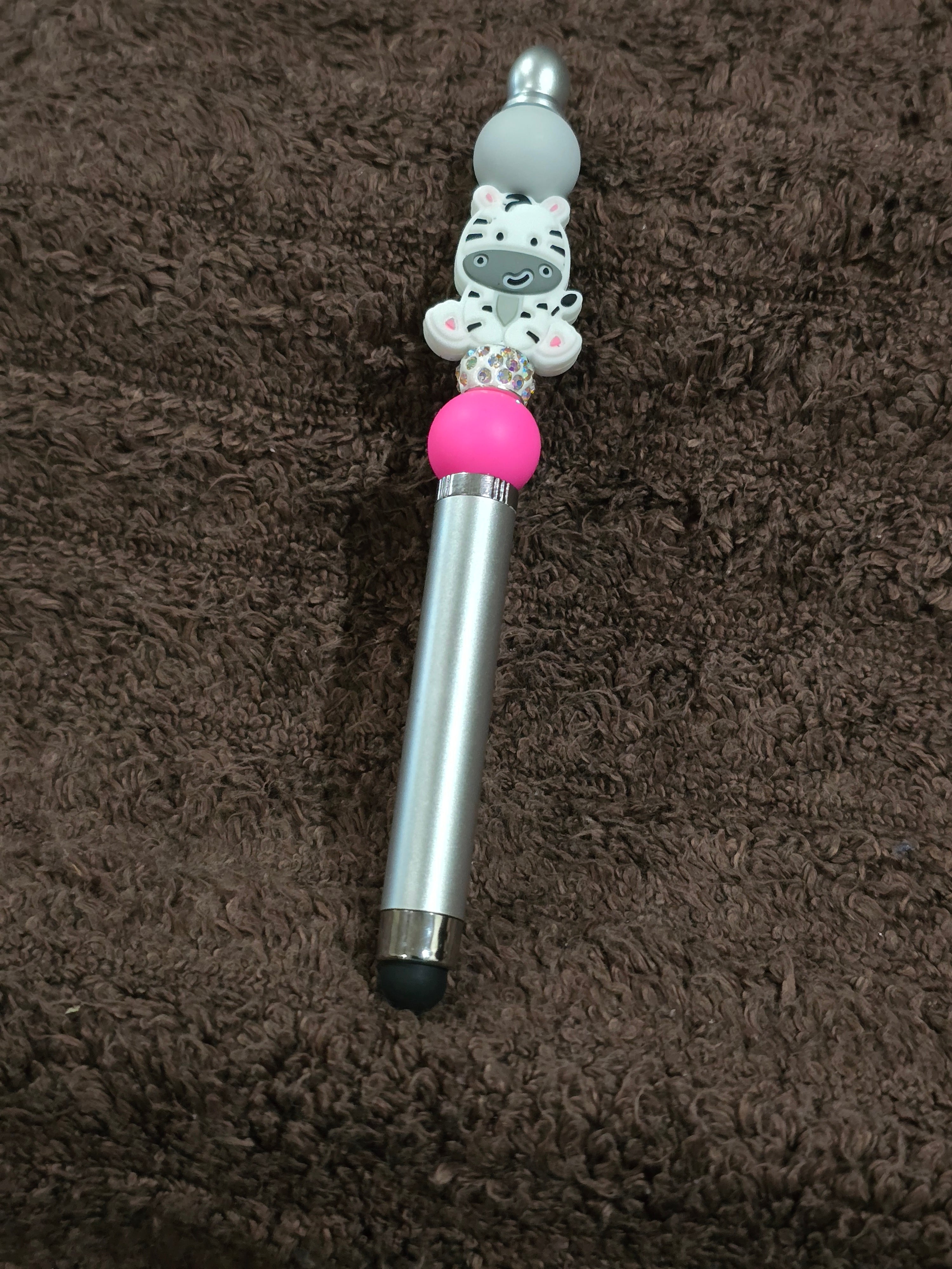 #41 Beaded "Baby Zebra Stylus/Ink Pen