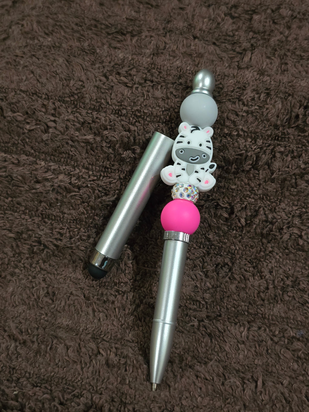 #41 Beaded "Baby Zebra Stylus/Ink Pen