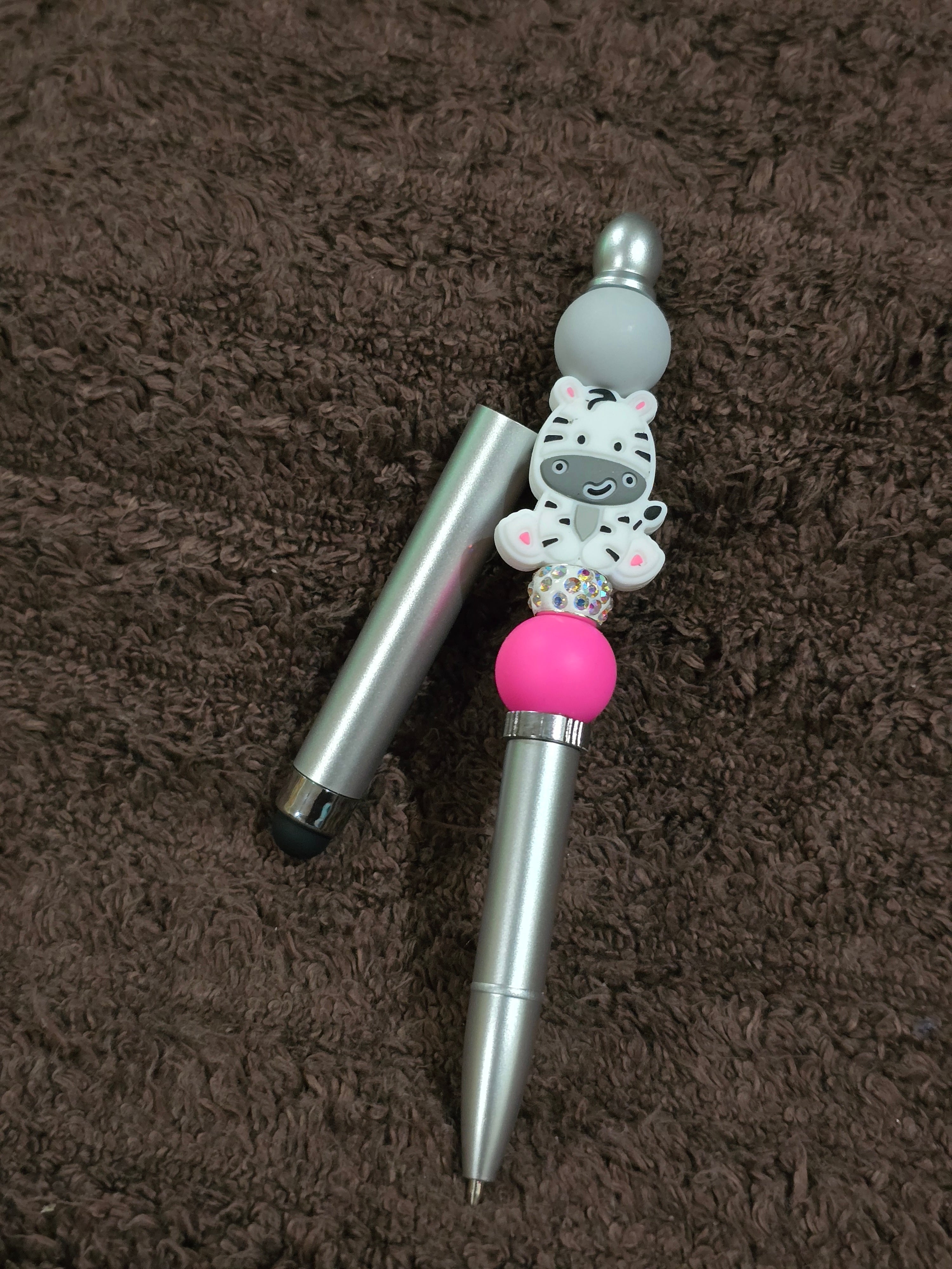#41 Beaded "Baby Zebra Stylus/Ink Pen