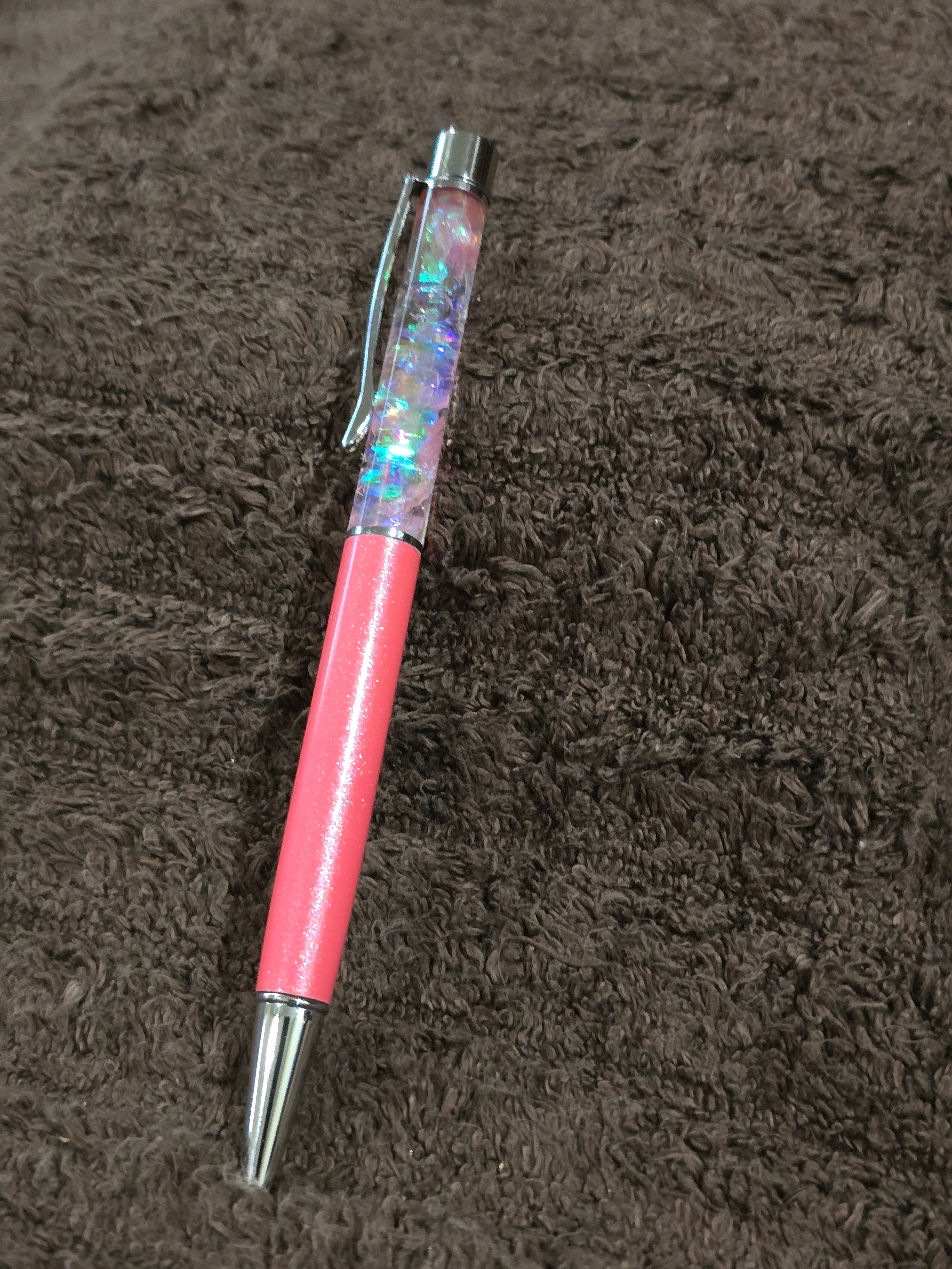 #7 "Pink Glitter" Snow Globe Ink Pen