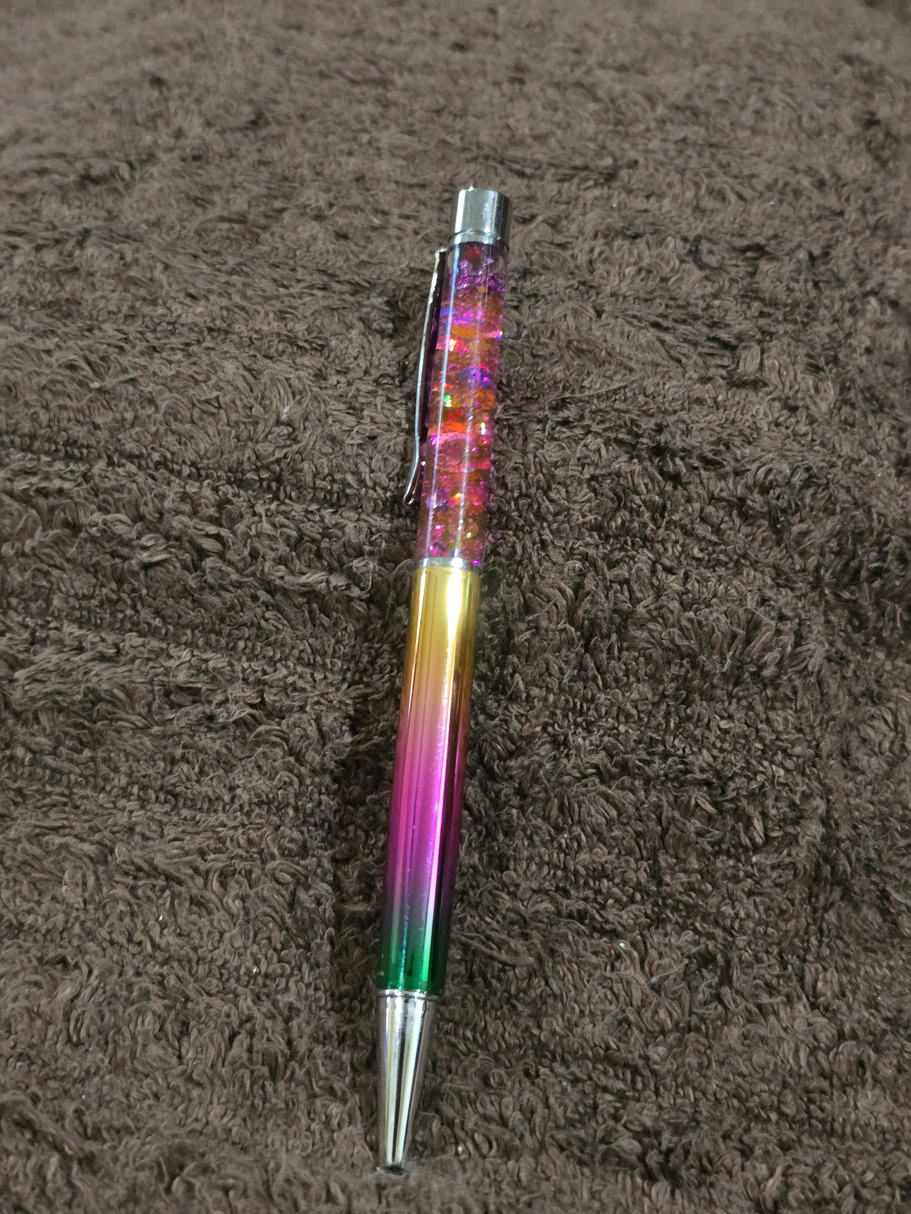 #11 "Rainbow Glitter" Snow Globe Ink Pen