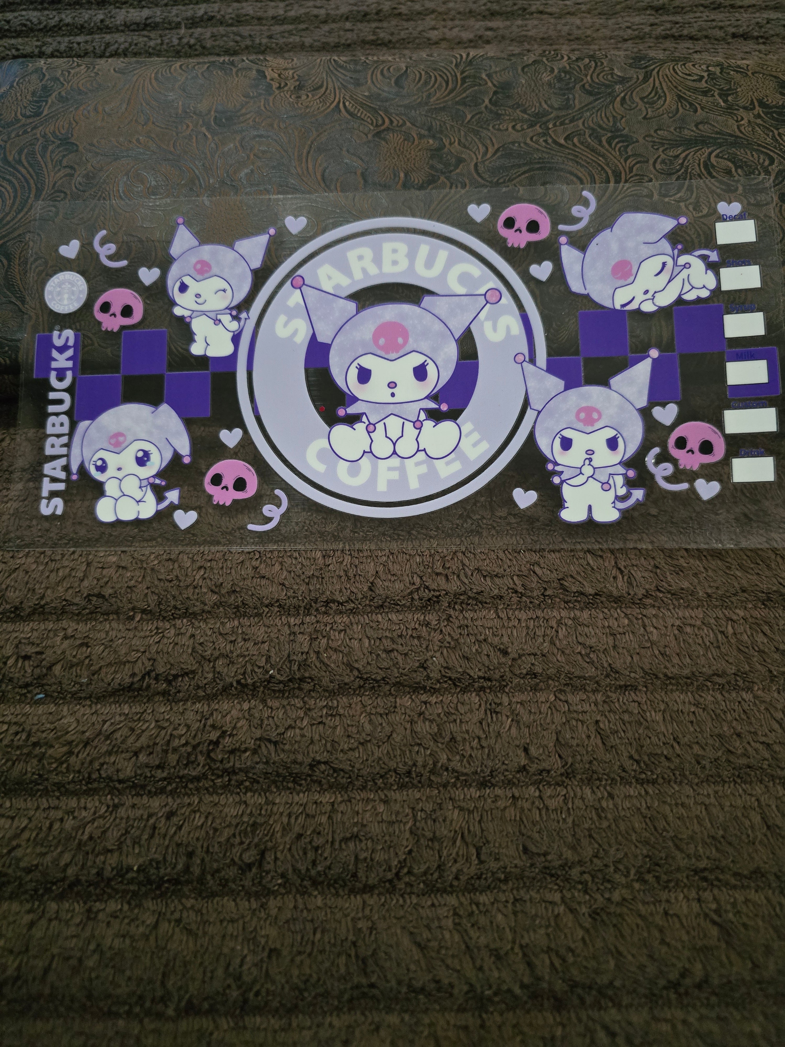 #23 "💀 Kuromi Skull Coffee" UVDTF Decal