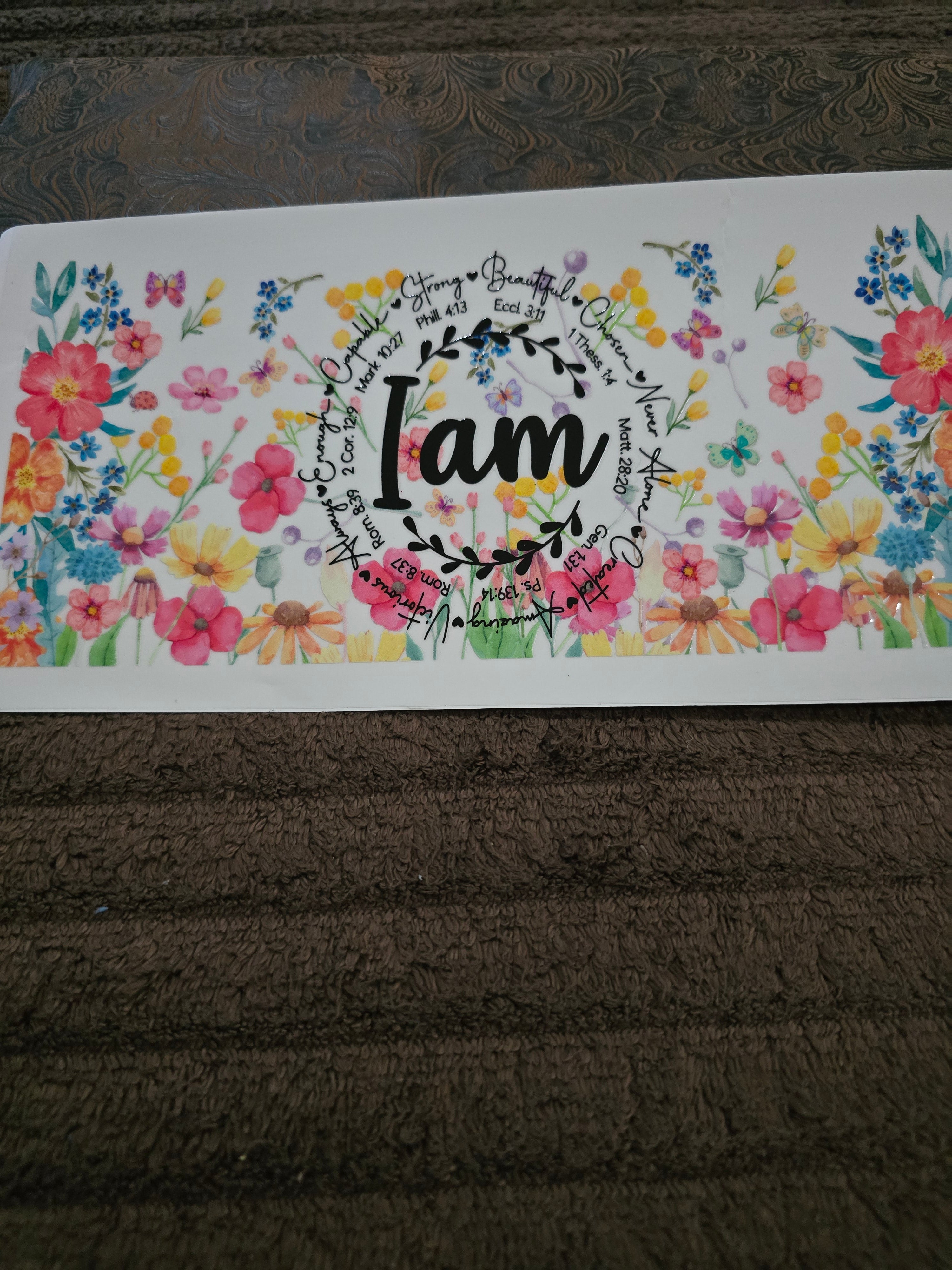 #98 "I Am" UVDTF Decal