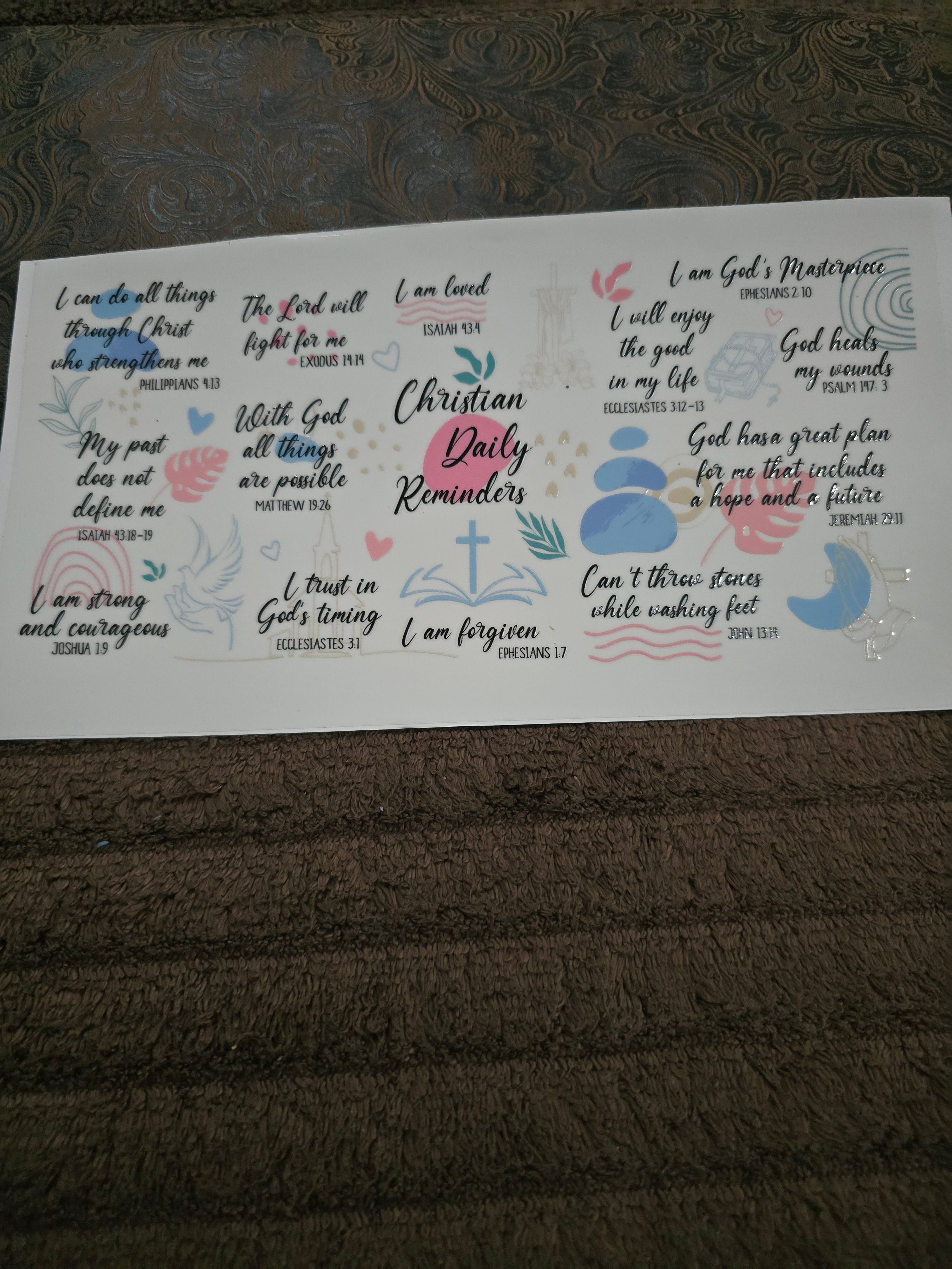 #101 "Christian Daily Reminders" UVDTF Decal