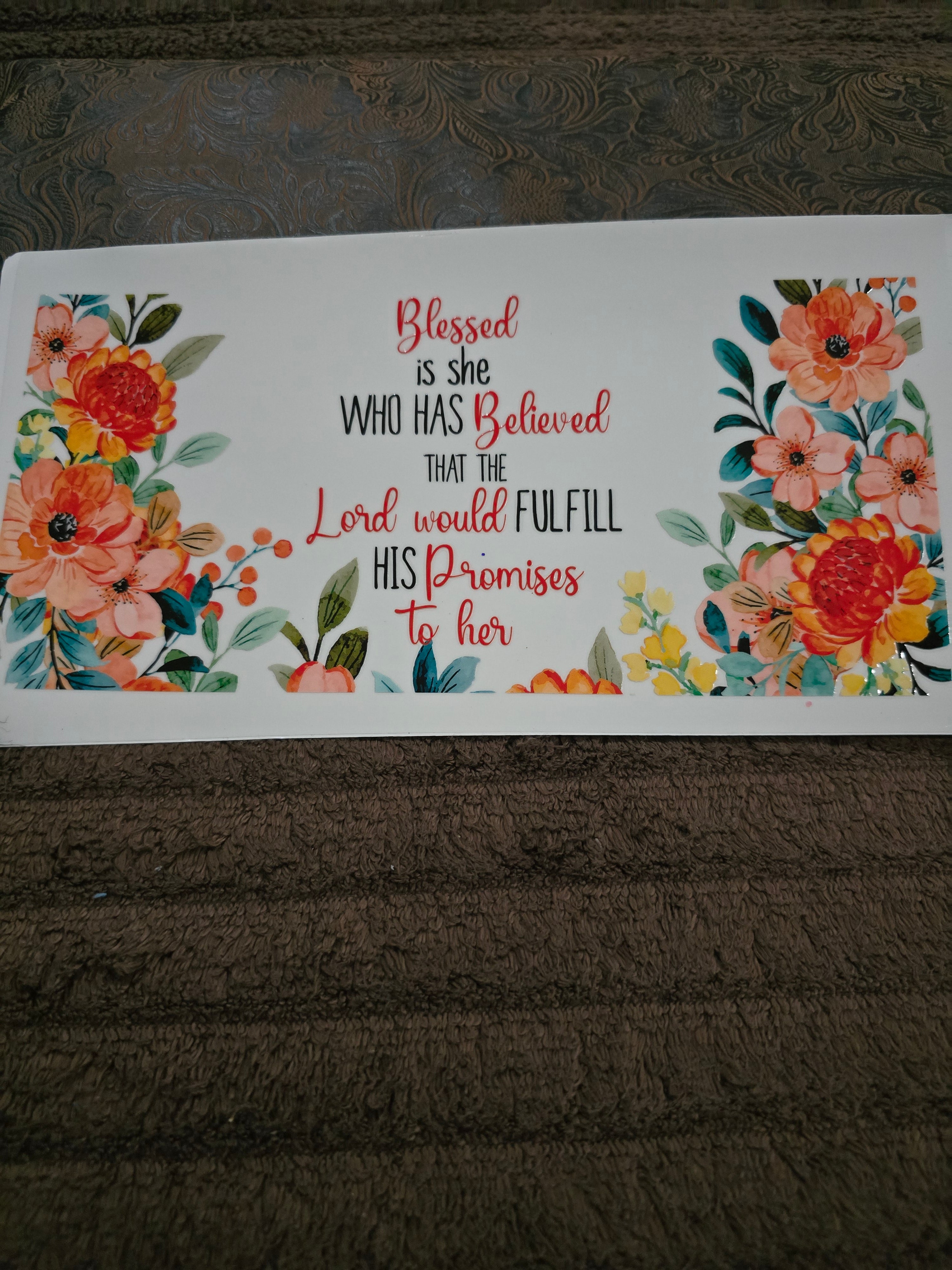 #103 "Blessed Is She" UVDTF Decal