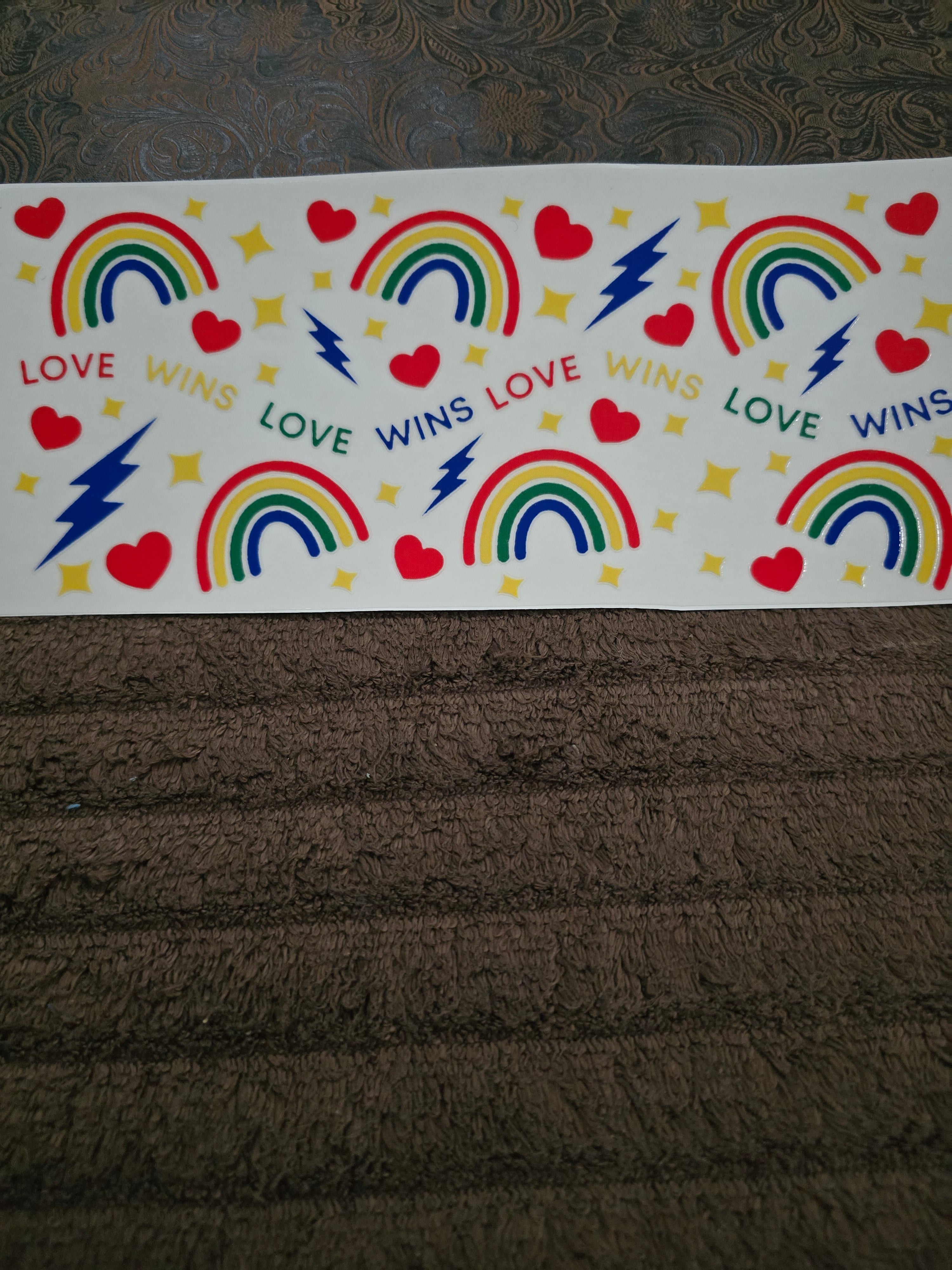 #83 "Love Wins" UVDTF Decal