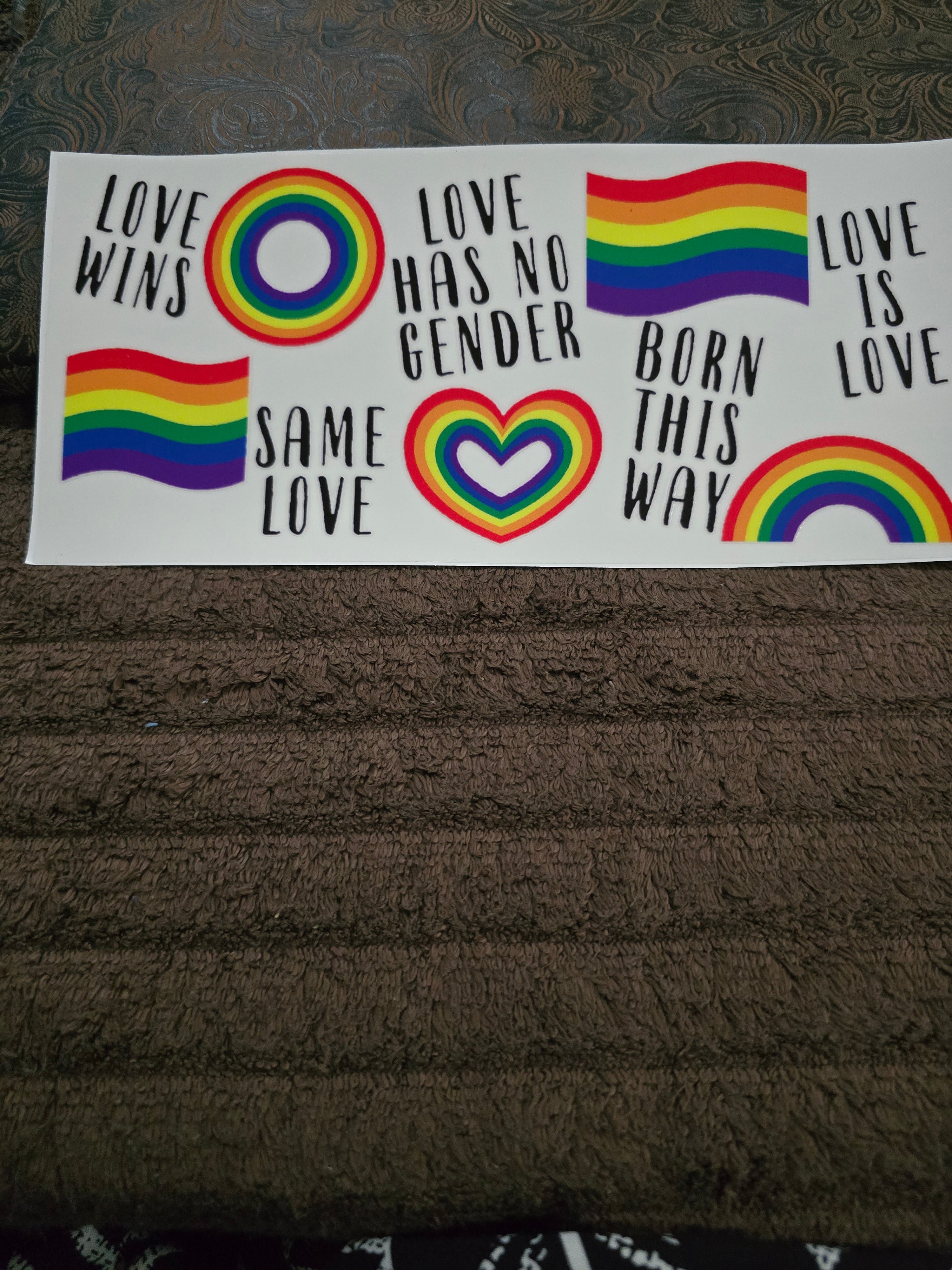 #89 "Love Has No Gender" UVDTF Decal