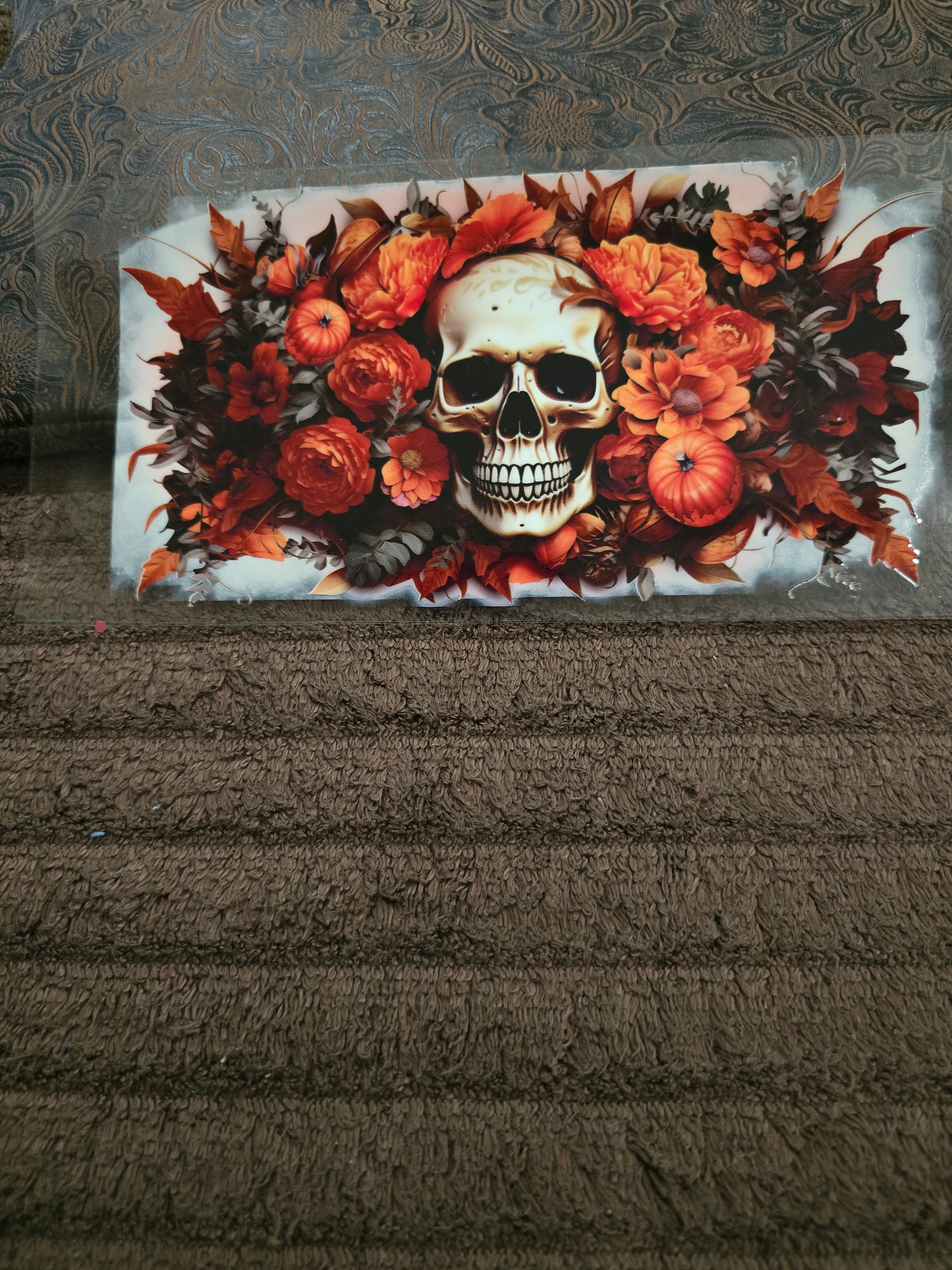 #125 "Autumn Skull" UVDTF Decal