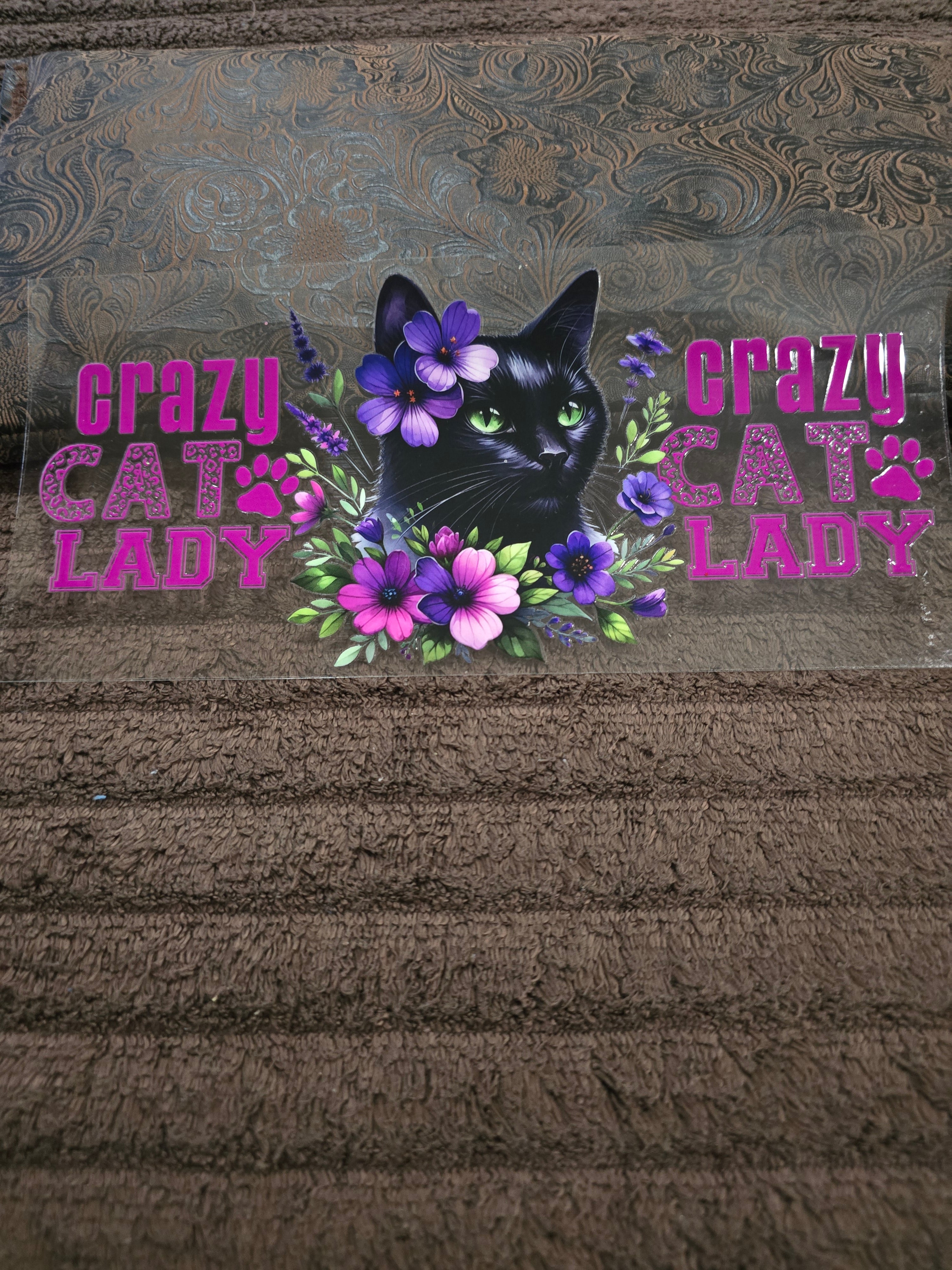 #132 "Crazy Cat Lady" UVDTF Decal