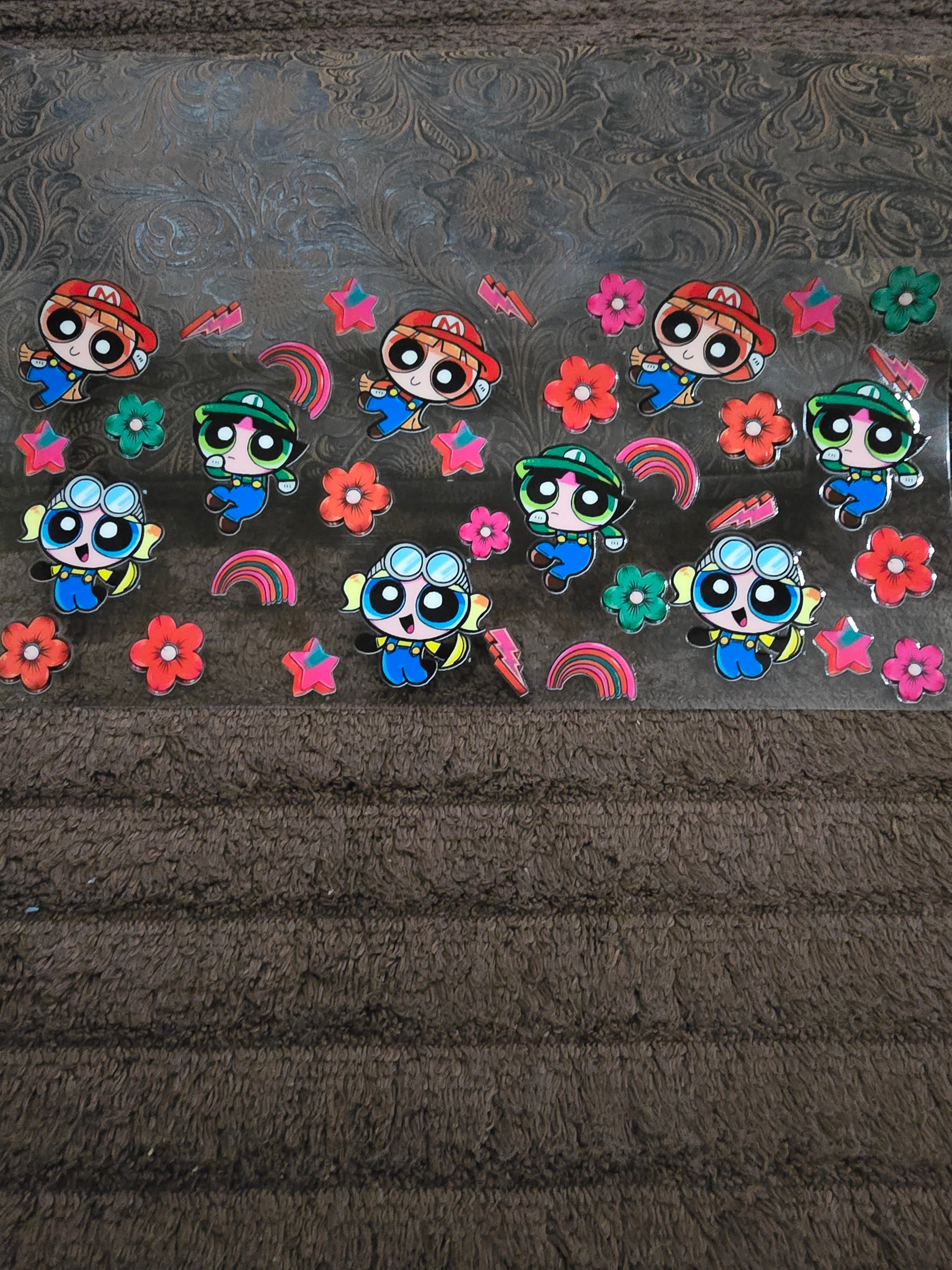 #127 "Powerpuff Mario Crossover" UVDTF Decal
