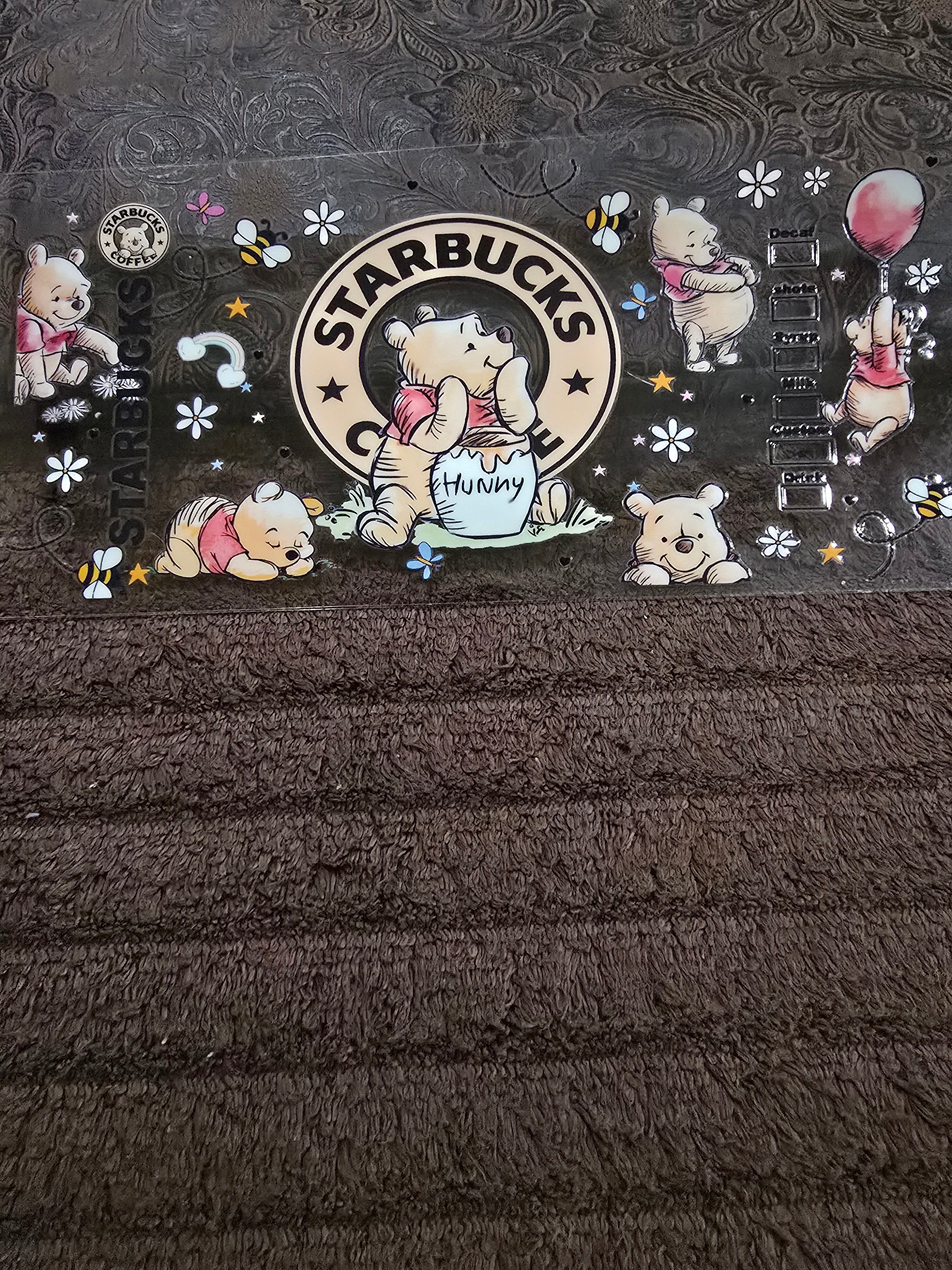 #136 "Hunny” Bear & Bees" UVDTF Decal