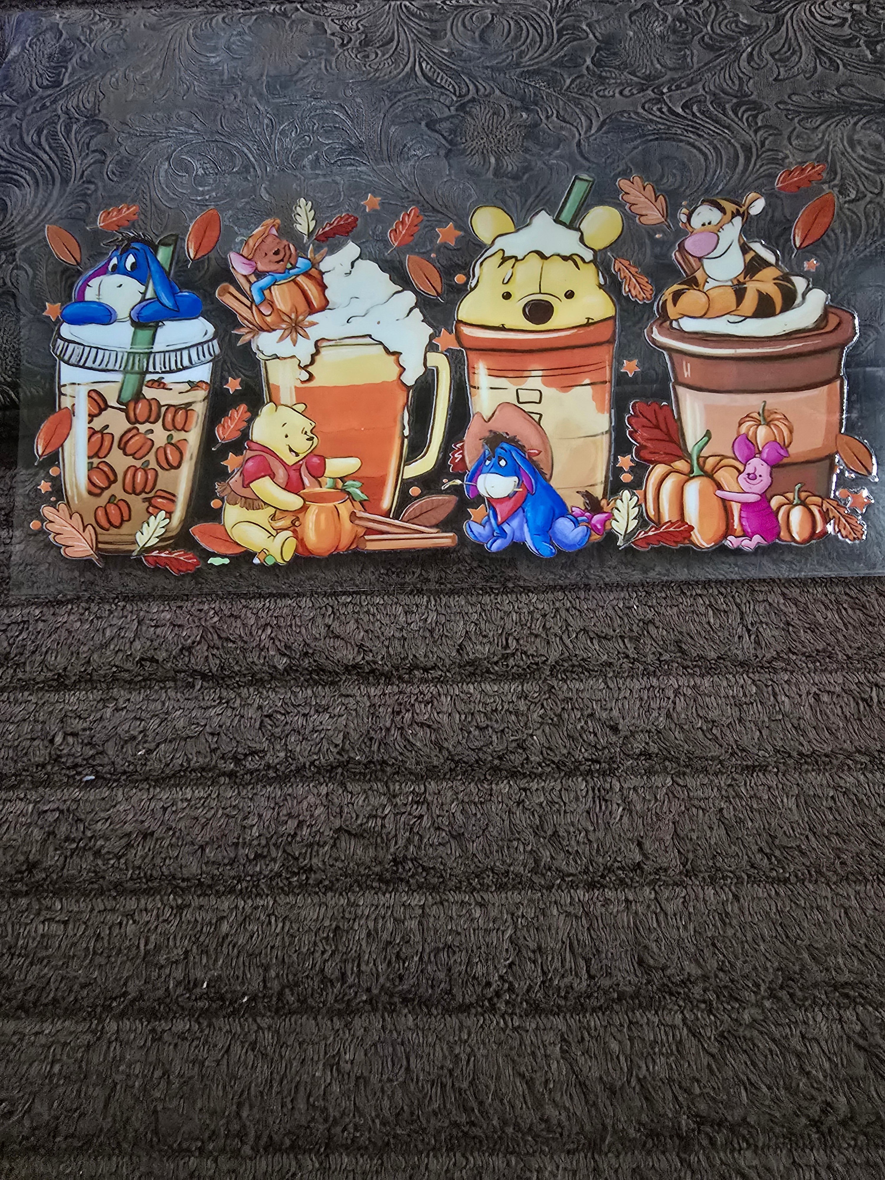 #137 "Fall Coffee Bear" UVDTF Decal
