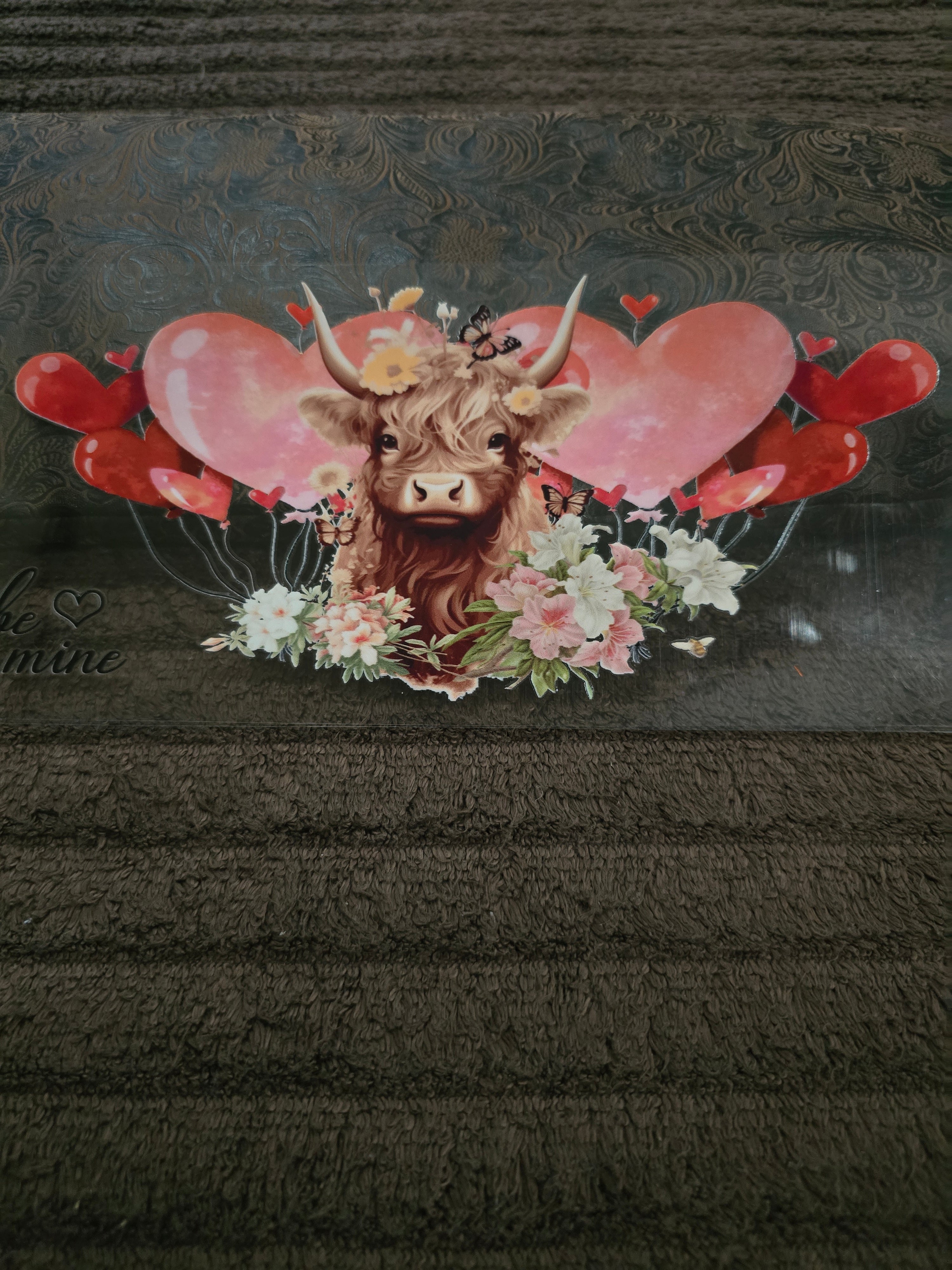 #141 "Highland Heart Cow" UVDTF Decal