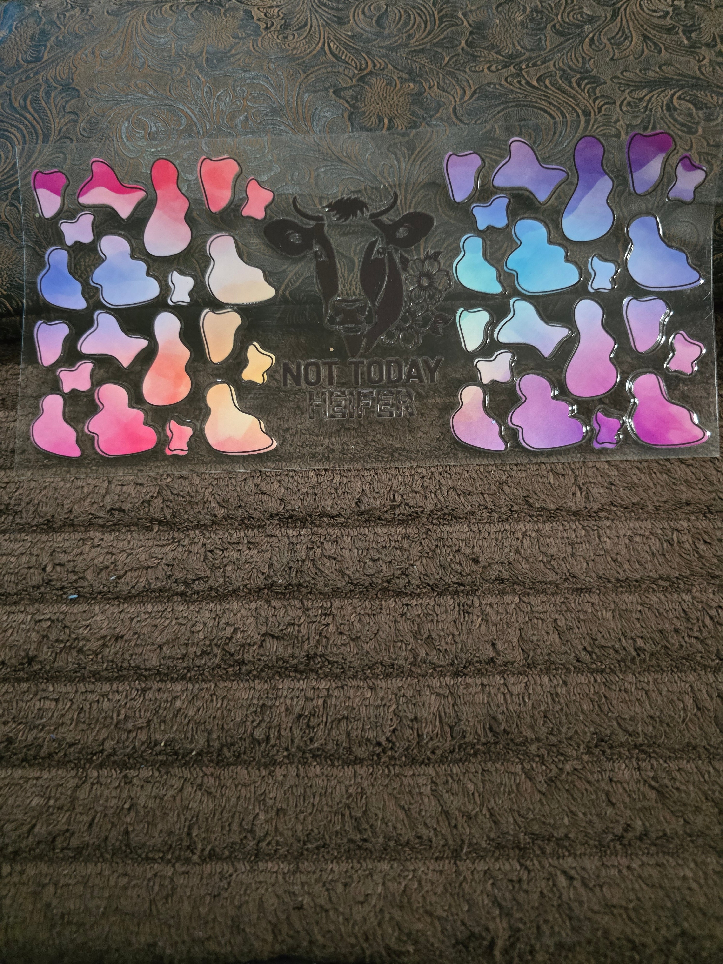 #145 "Rainbow Cow" UVDTF Decal