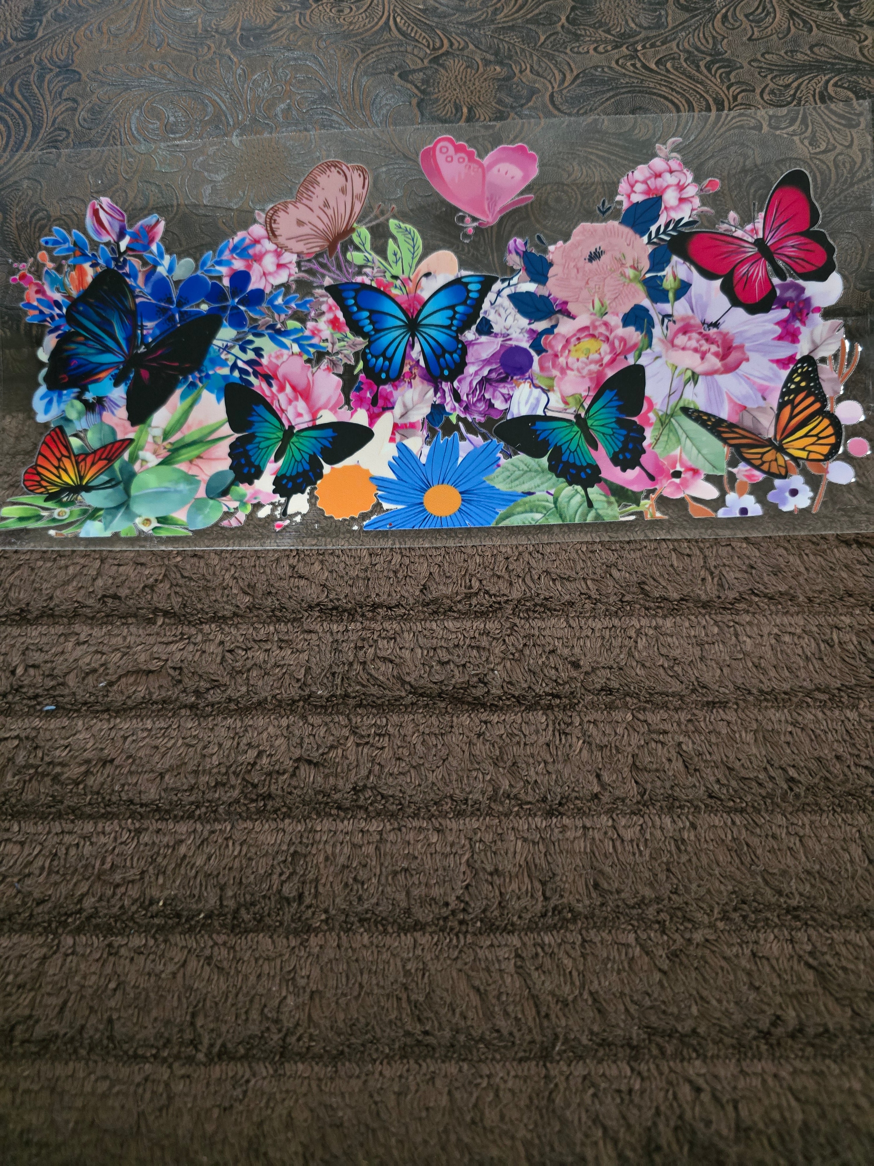 #153 "Butterfly Garden Floral" UVDTF Decal