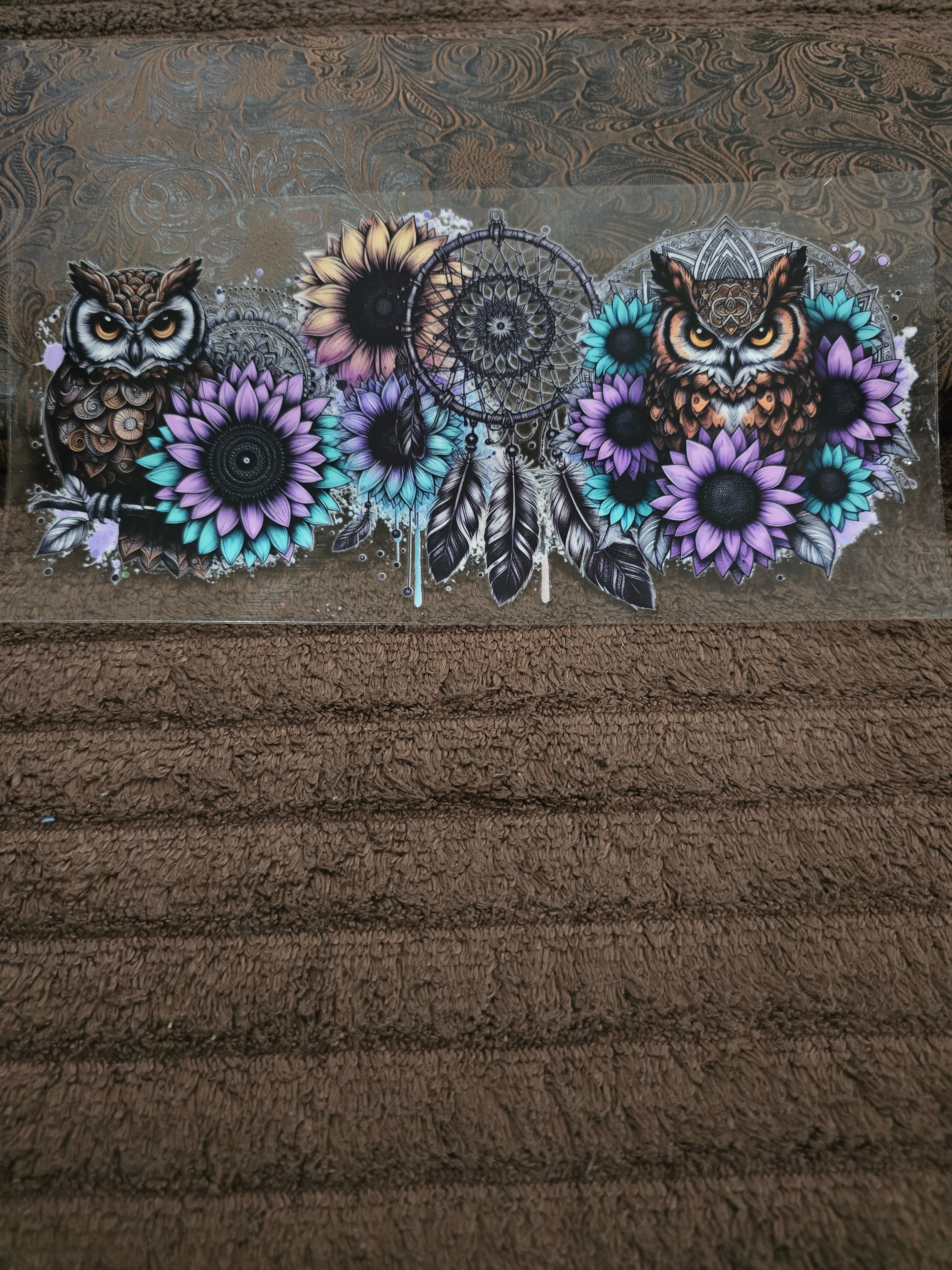 #156 "Mystic Owls & Dreamcatcher" UVDTF Decal