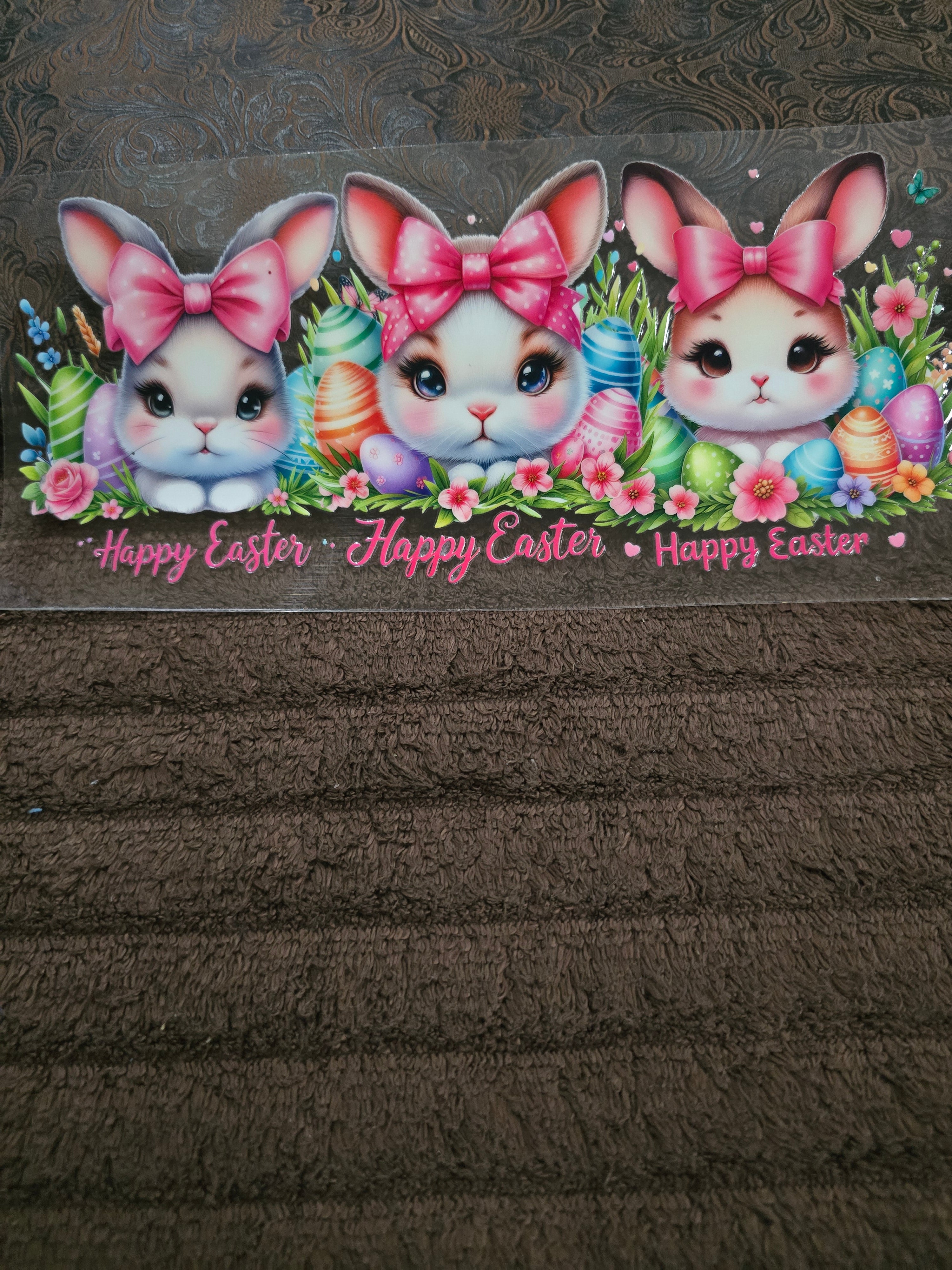 #148 "Easter Bunny Trio" UVDTF Decal