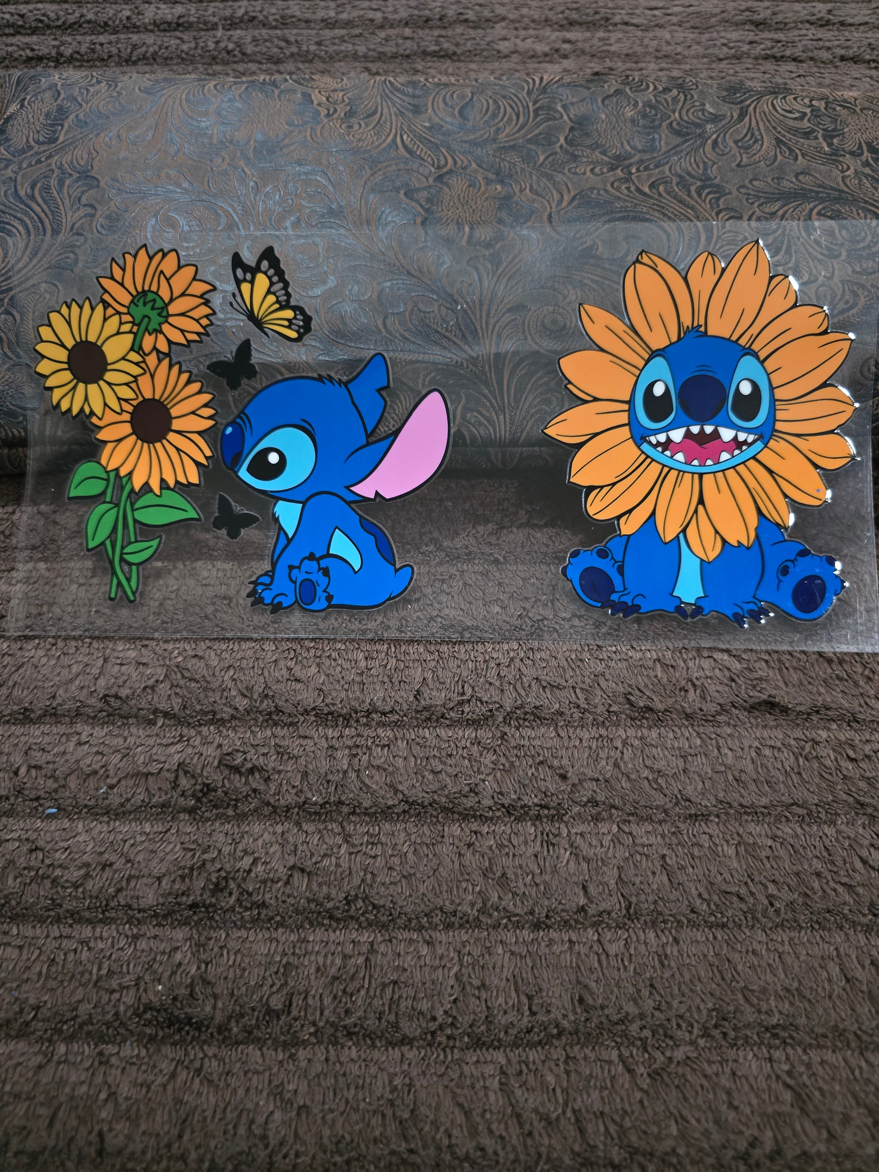 #45 "🌻 Stitch Sunflower" UVDTF Decal