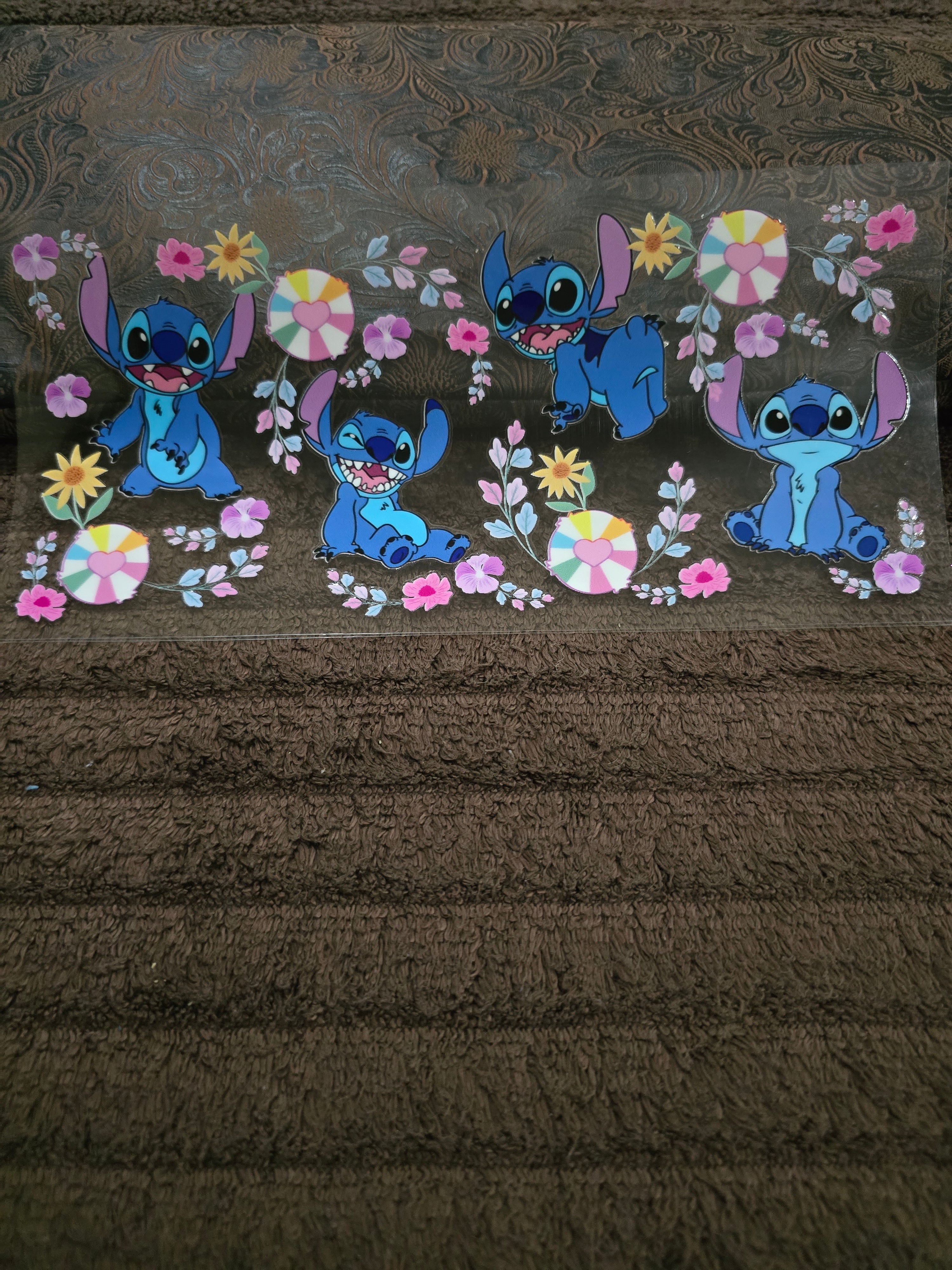 #47 "Stitch Floral" UVDTF Decal