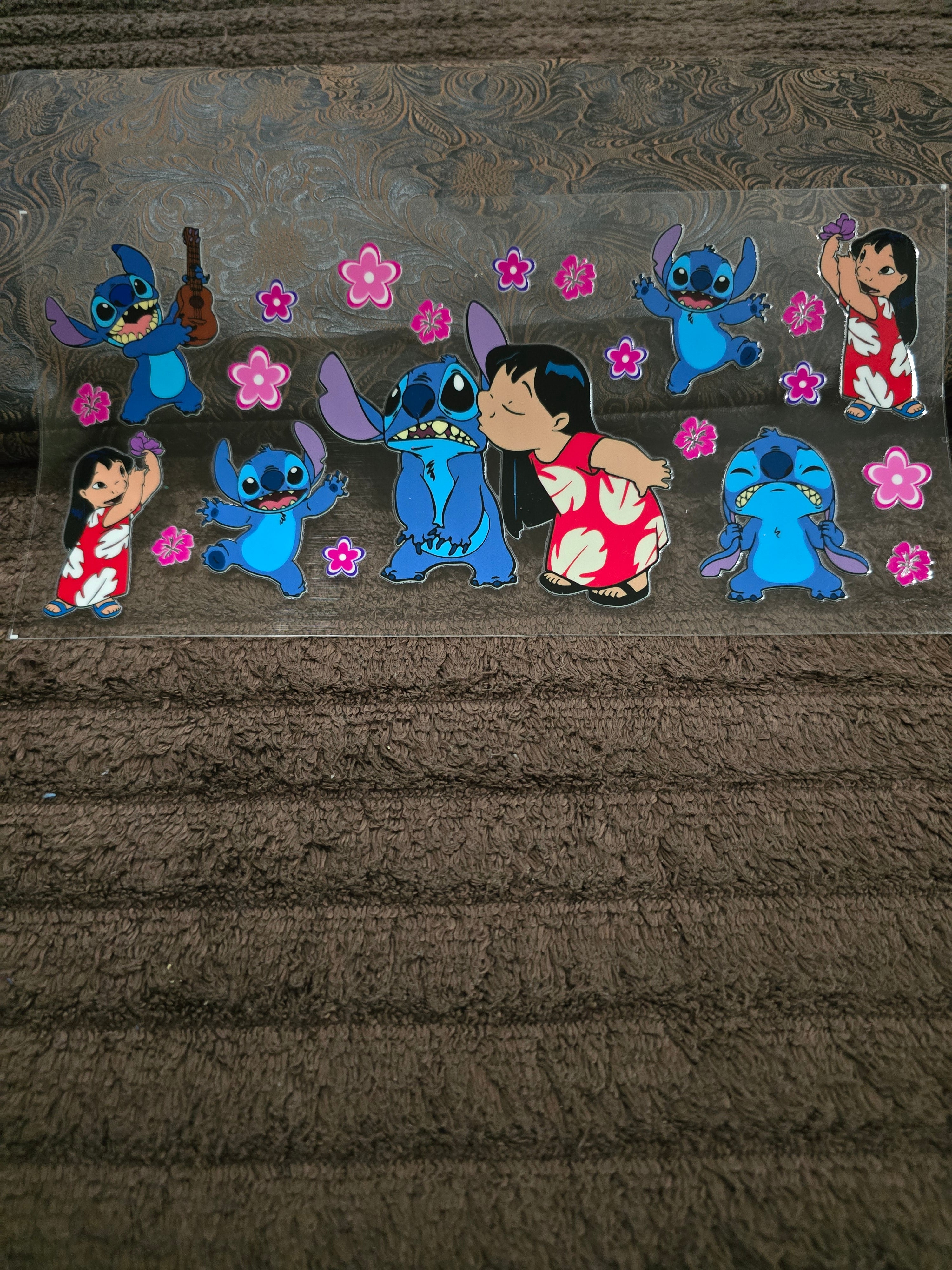 #48 "Stitch Floral" UVDTF Decal