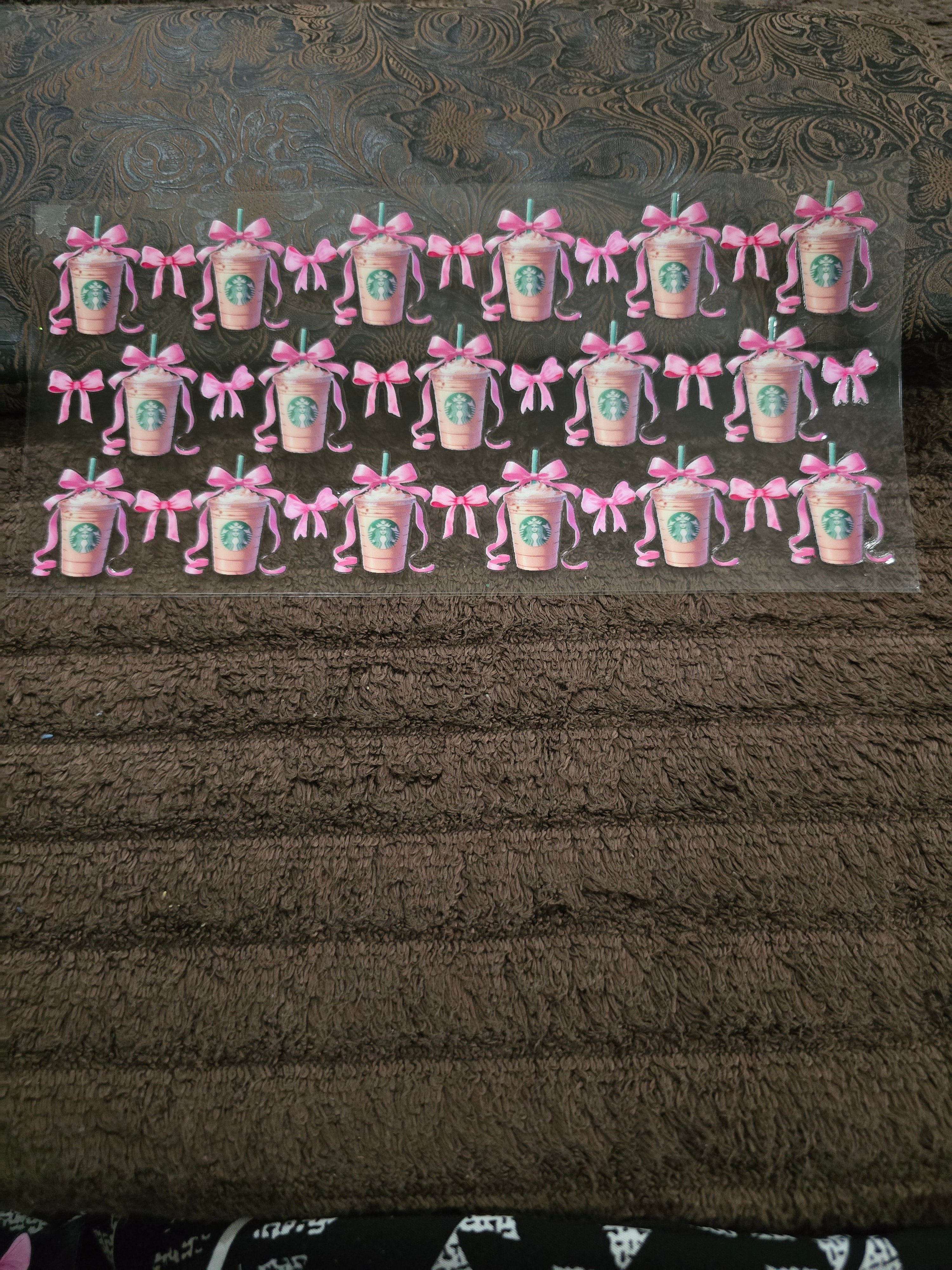 #62 "Pink Ribbon Coffee" UVDTF Decal