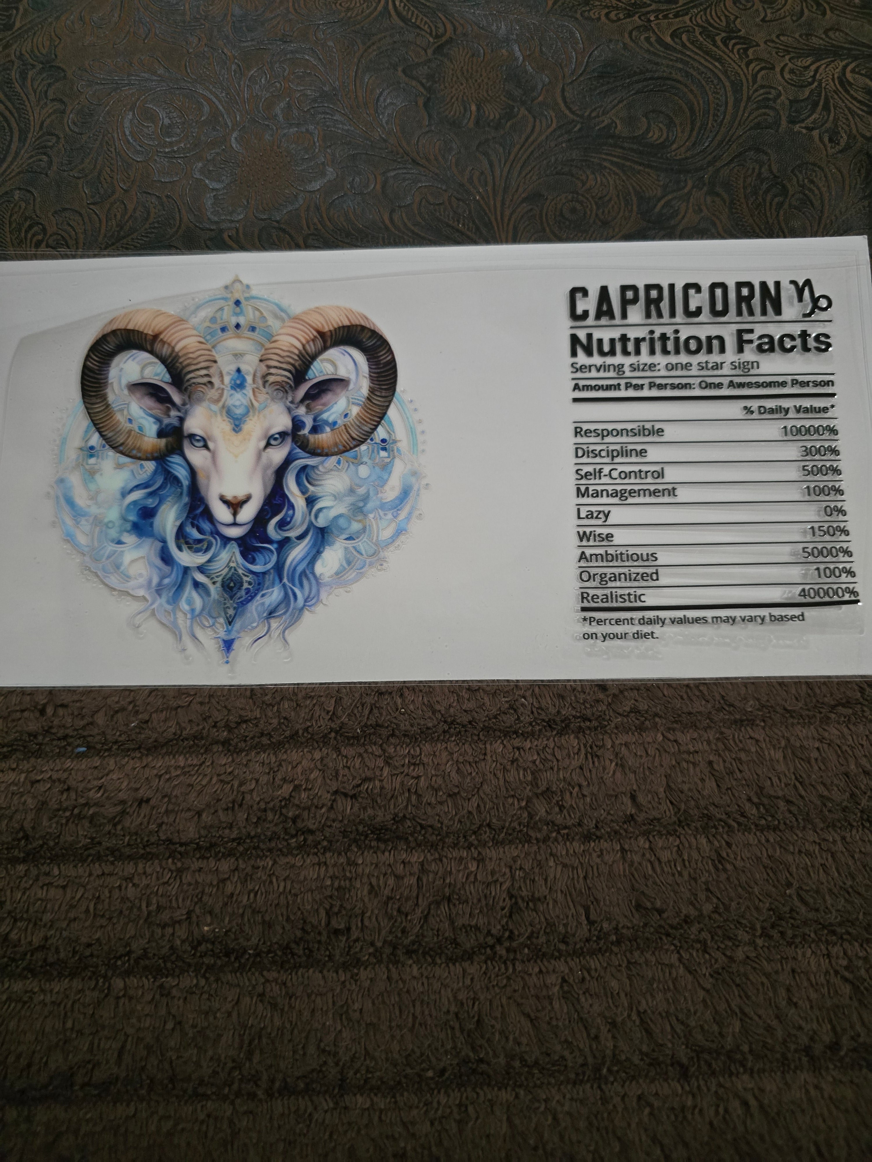 #202 "Capricorn Nutrition” UVDTF Decal