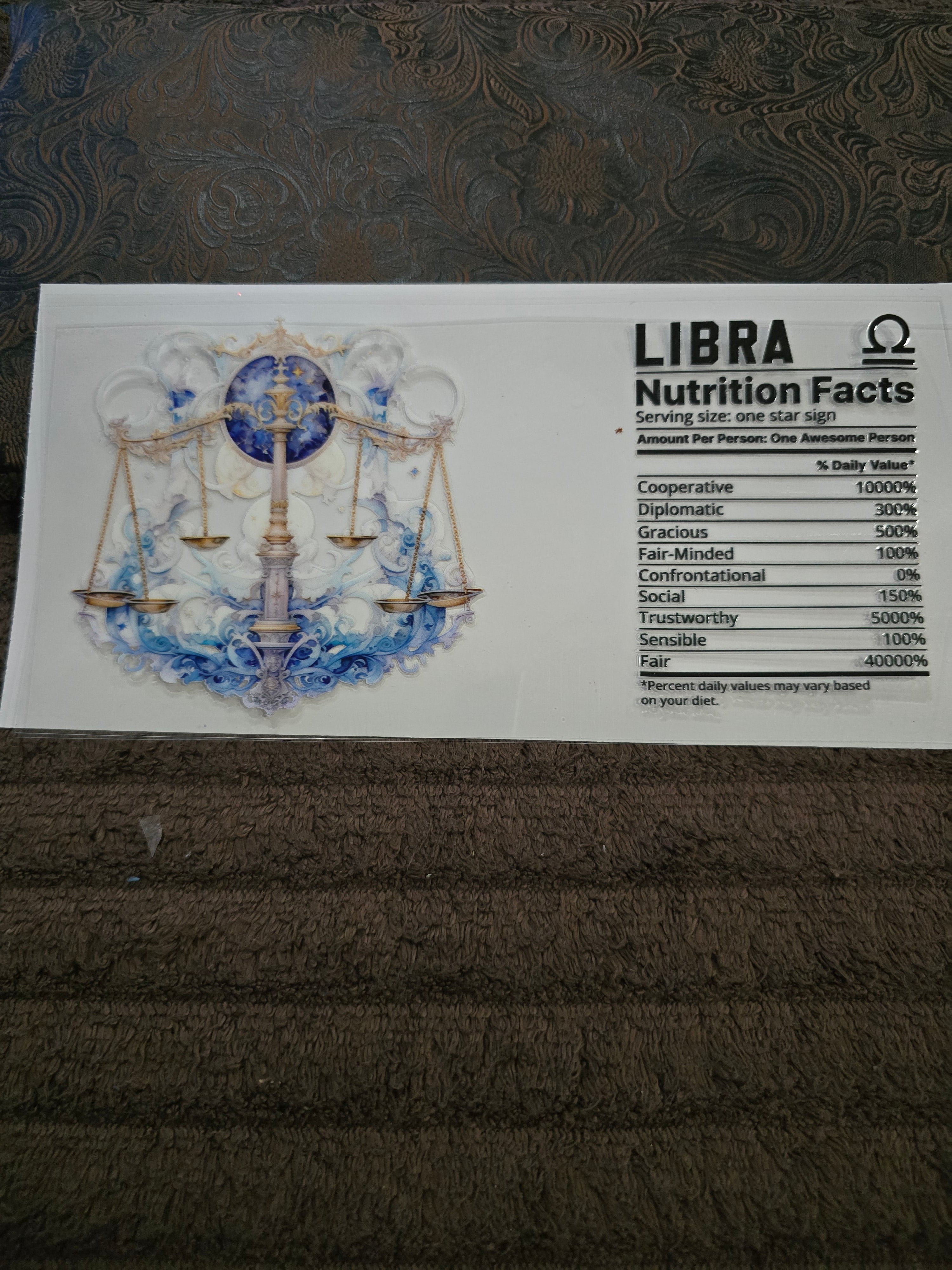 #211 "Libra Nutrition” UVDTF Decal