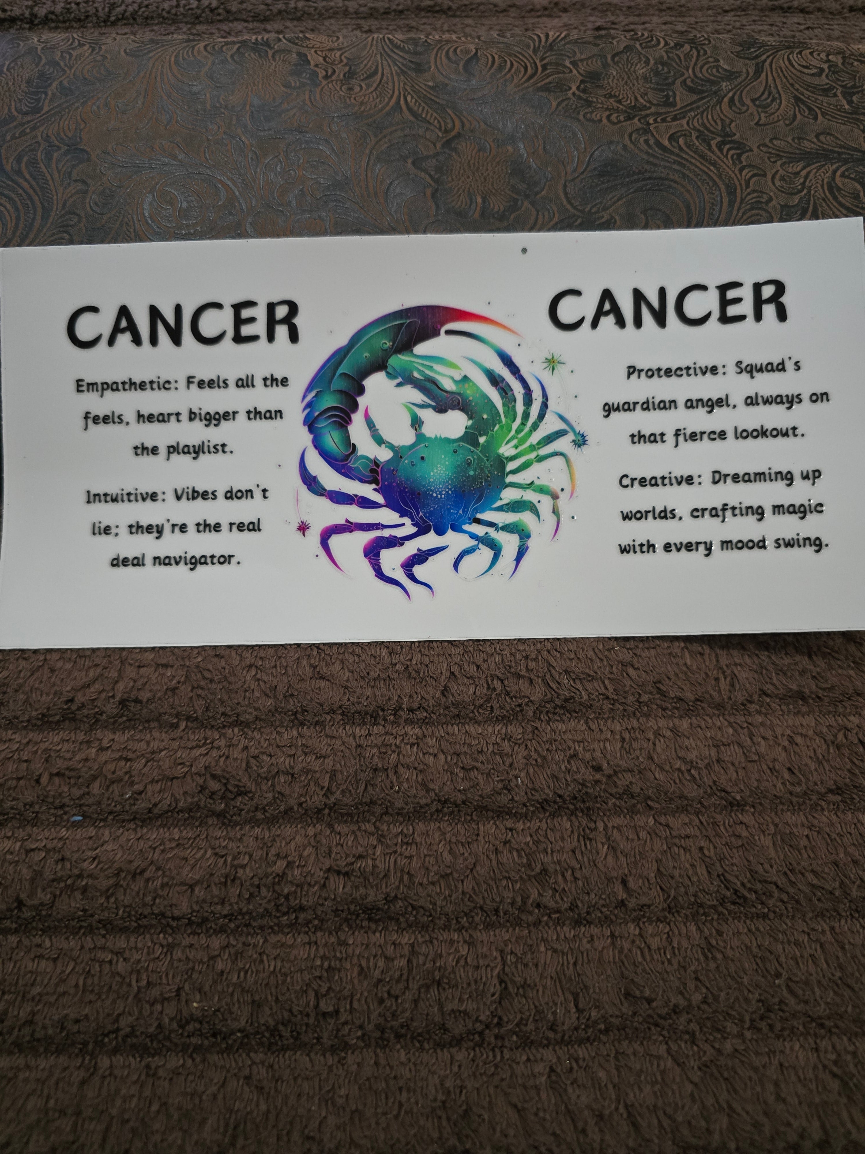 #213 "Cancer” UVDTF Decal
