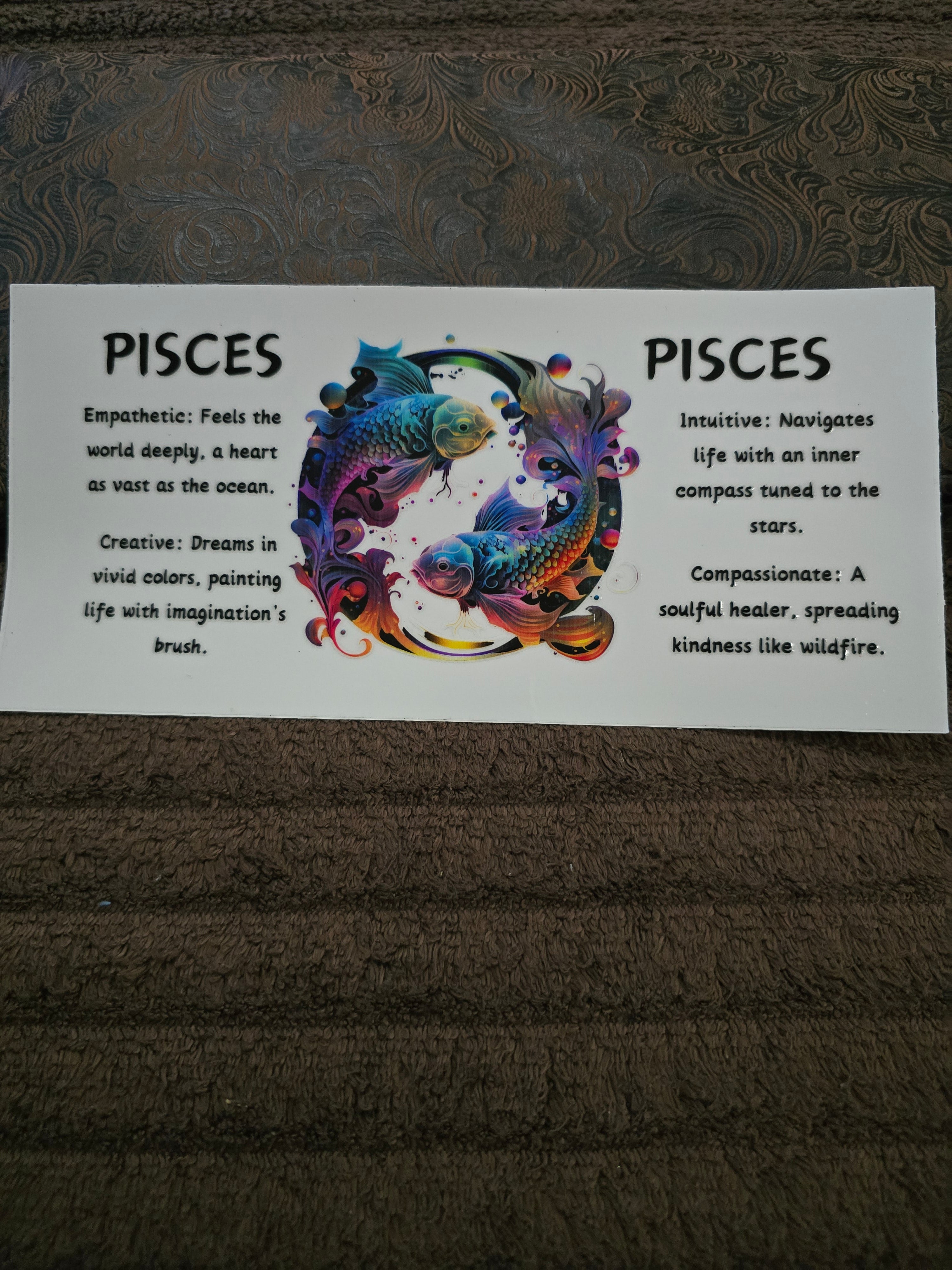 #214 "Pisces” UVDTF Decal