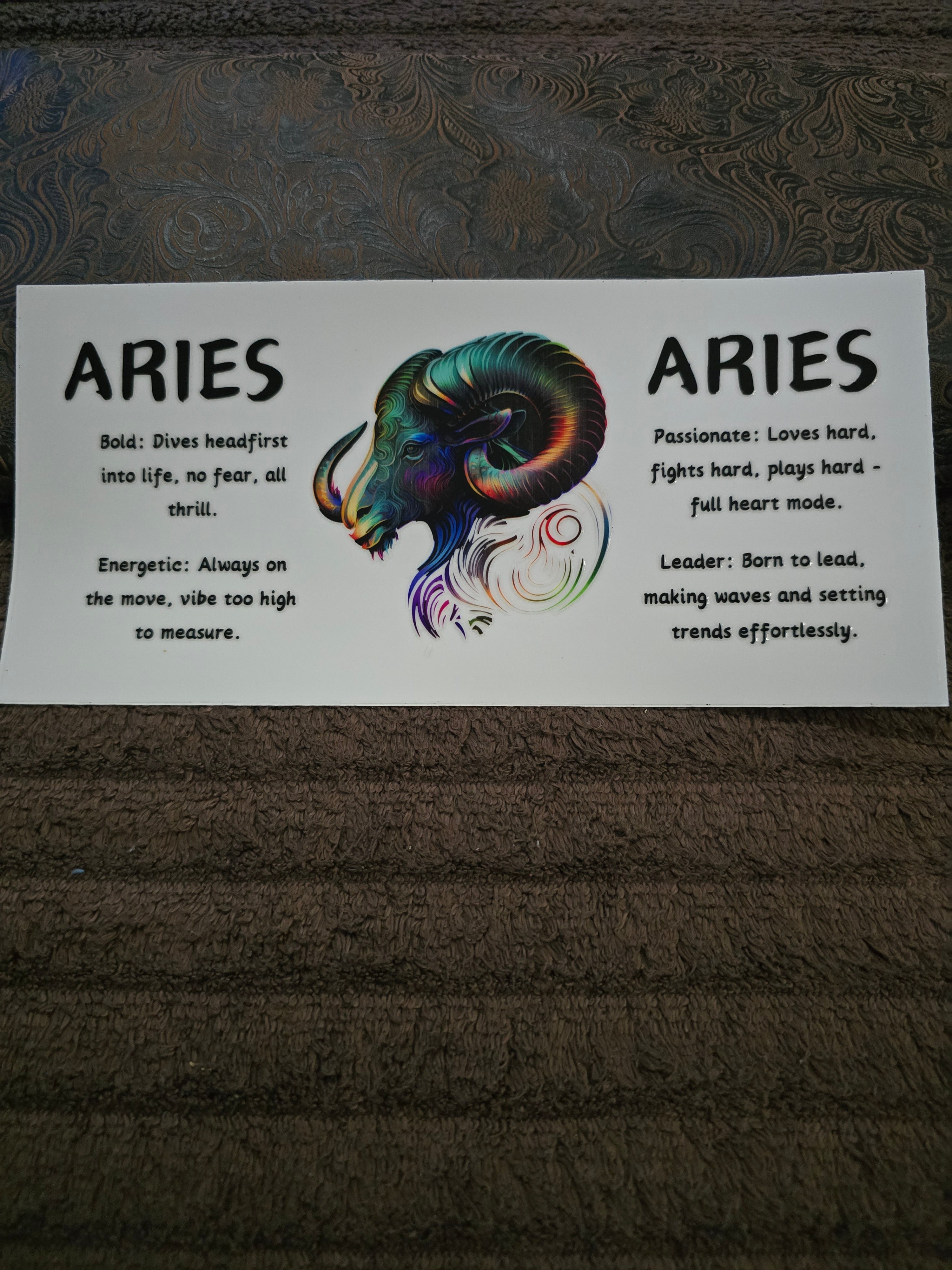 #215 "Aries” UVDTF Decal