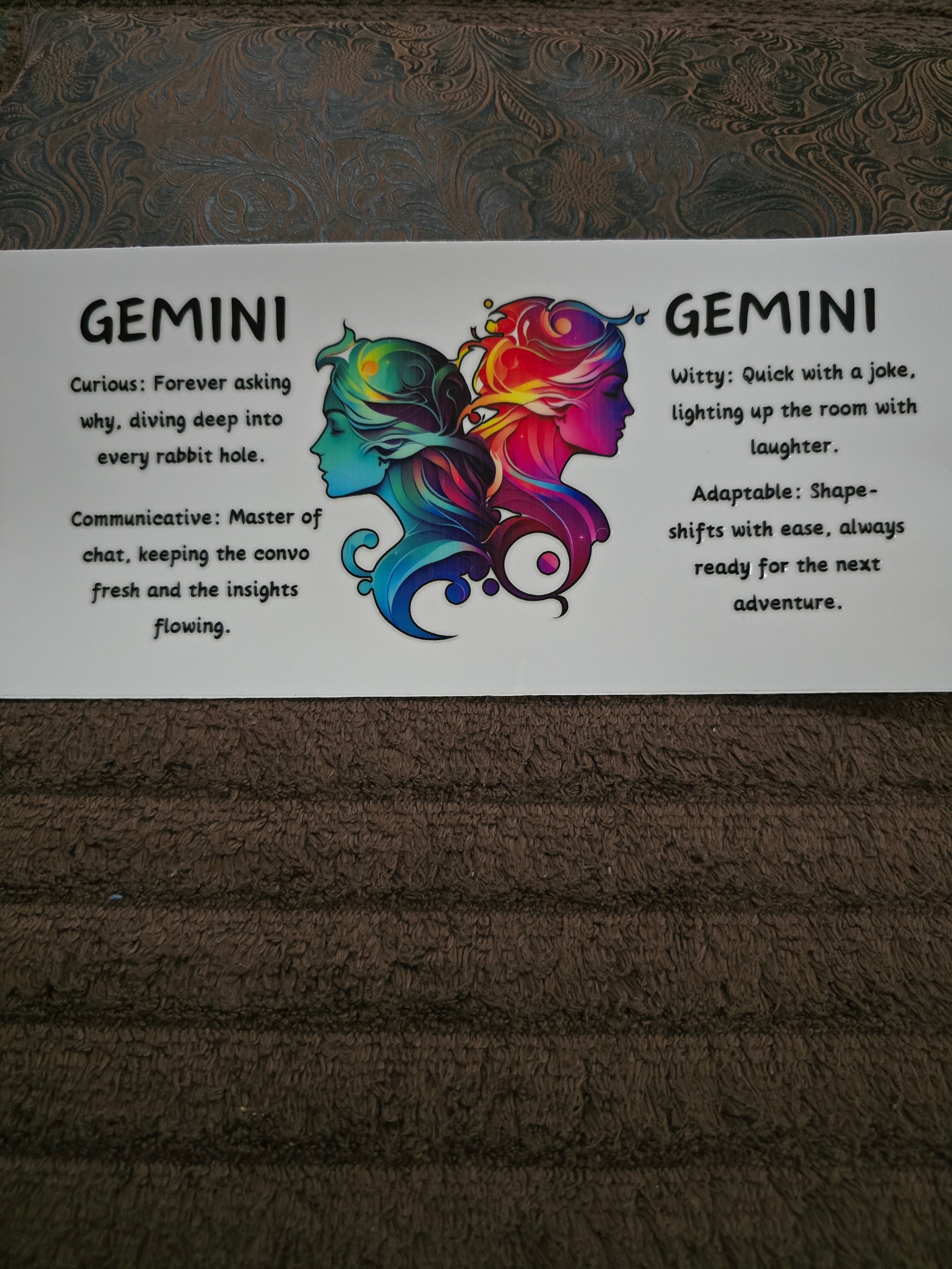 #218 "Gemini” UVDTF Decal